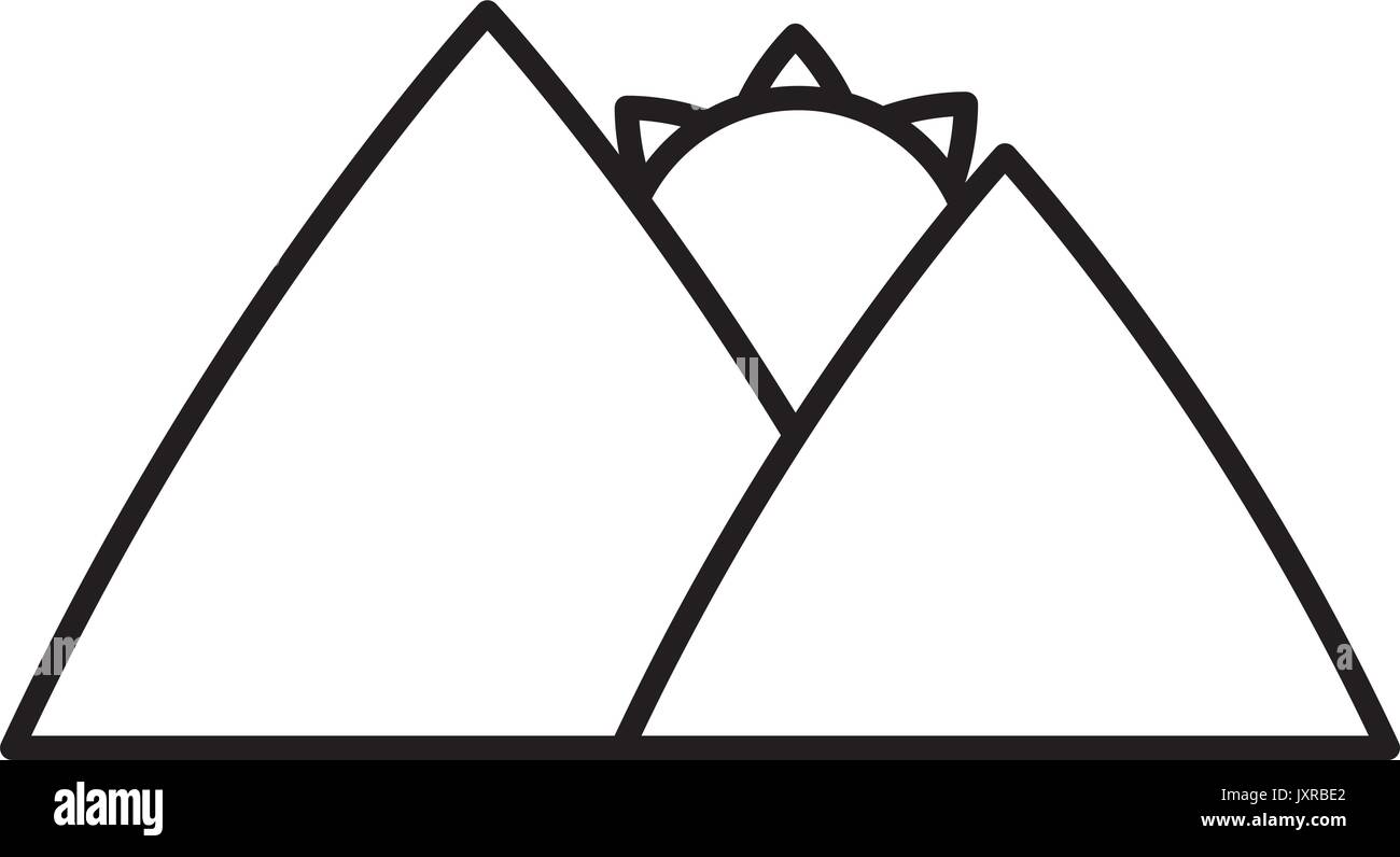 mountains and sun icon Stock Vector Image & Art - Alamy