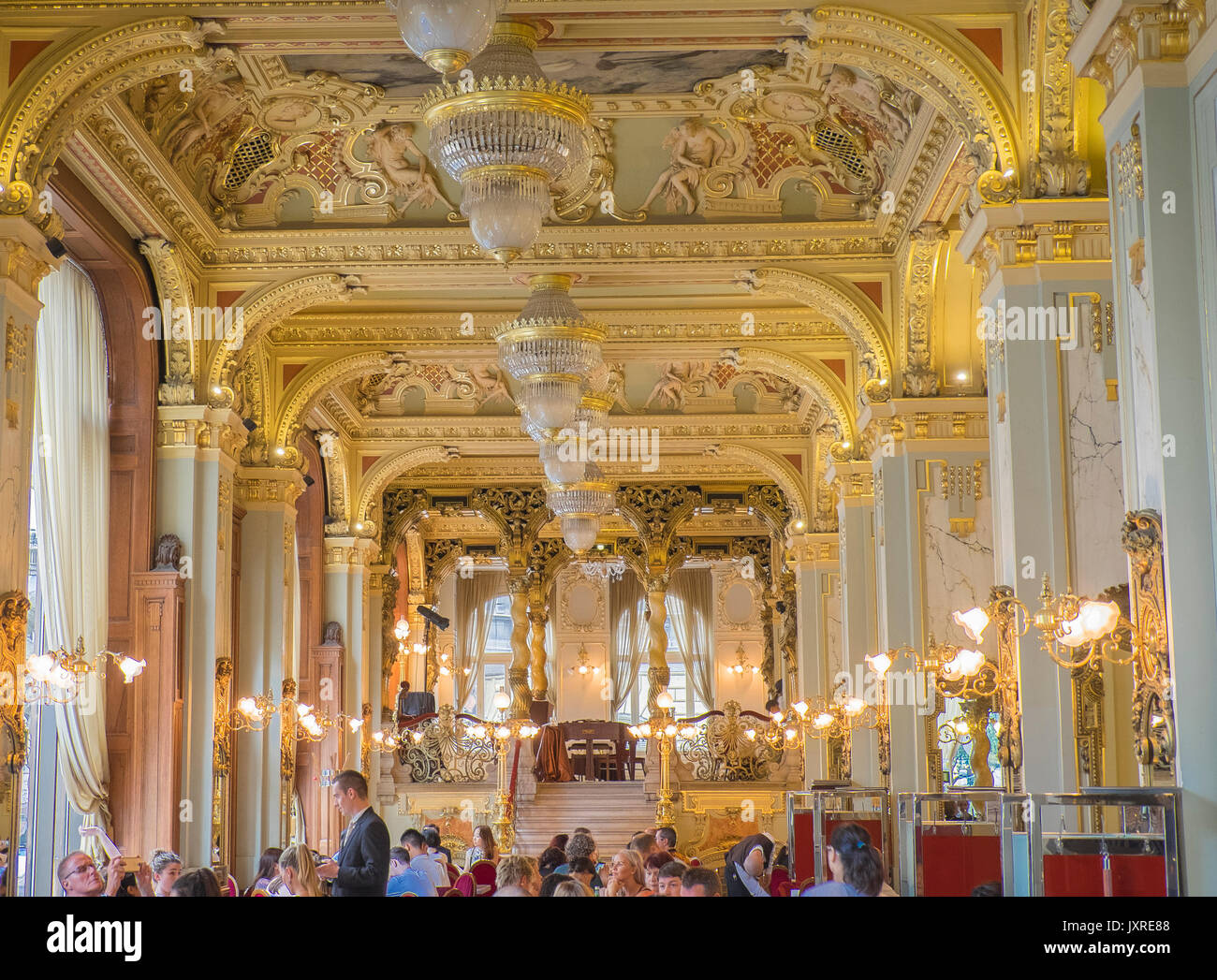 Most Beautiful Coffee House in the World,Budapest Hungary Stock Photo Alamy
