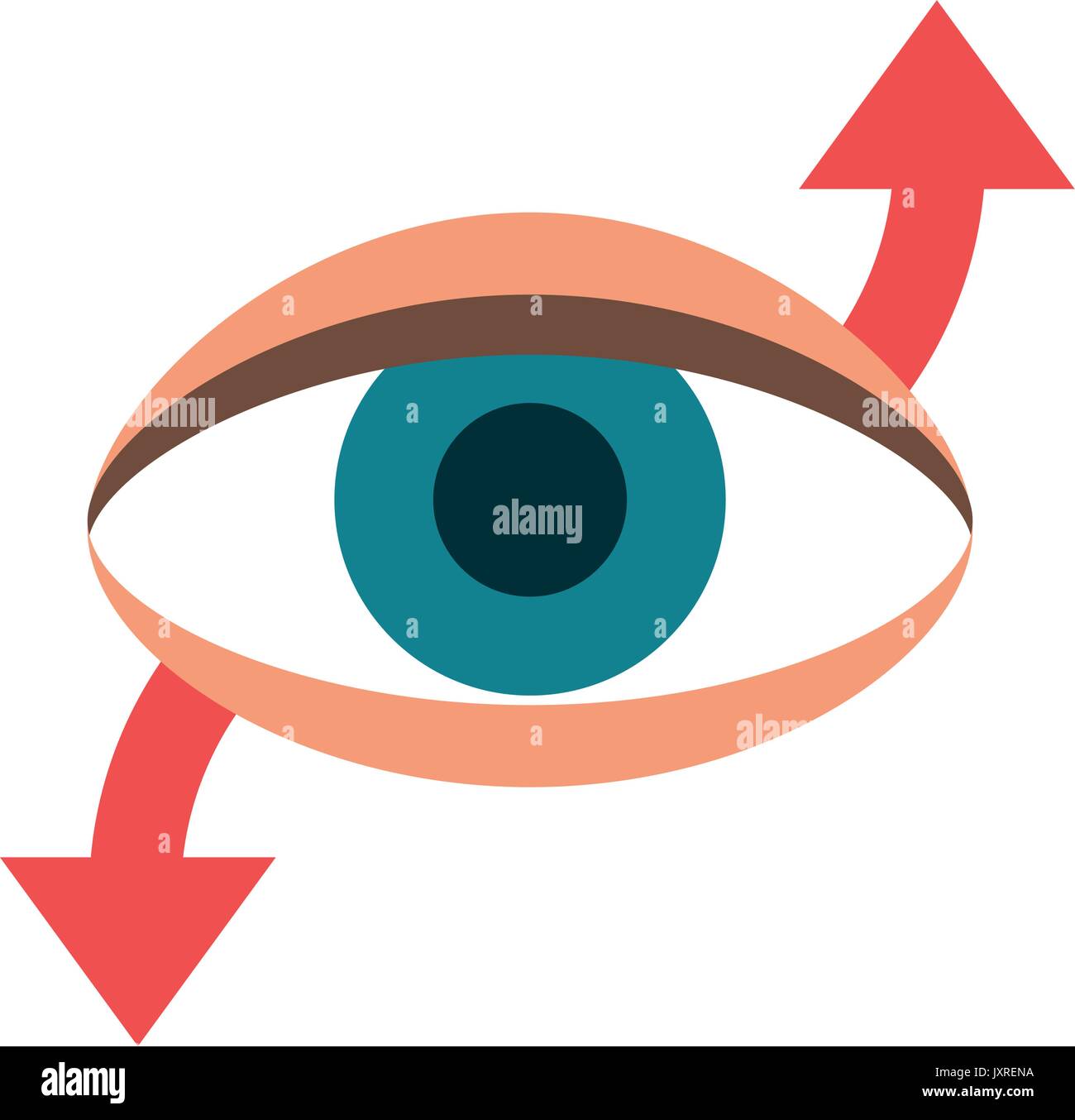 eye with arrow indicating movement icon image Stock Vector Image & Art