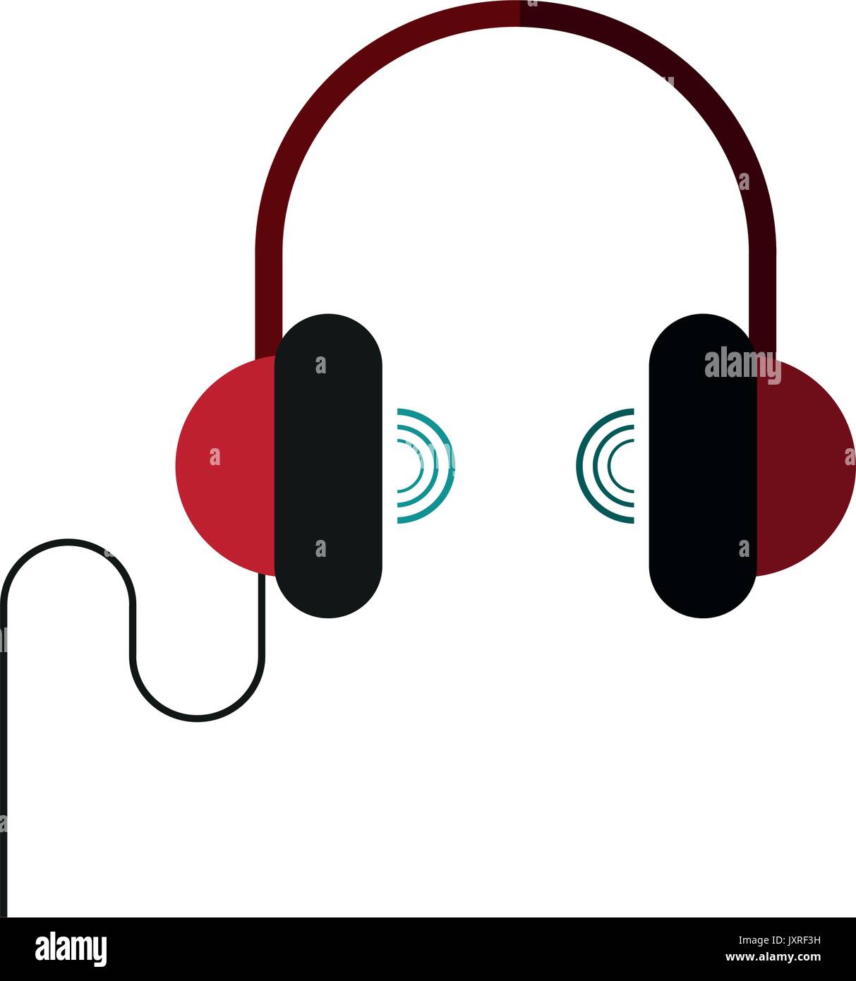 headphones with sound waves icon image Stock Vector Image & Art - Alamy