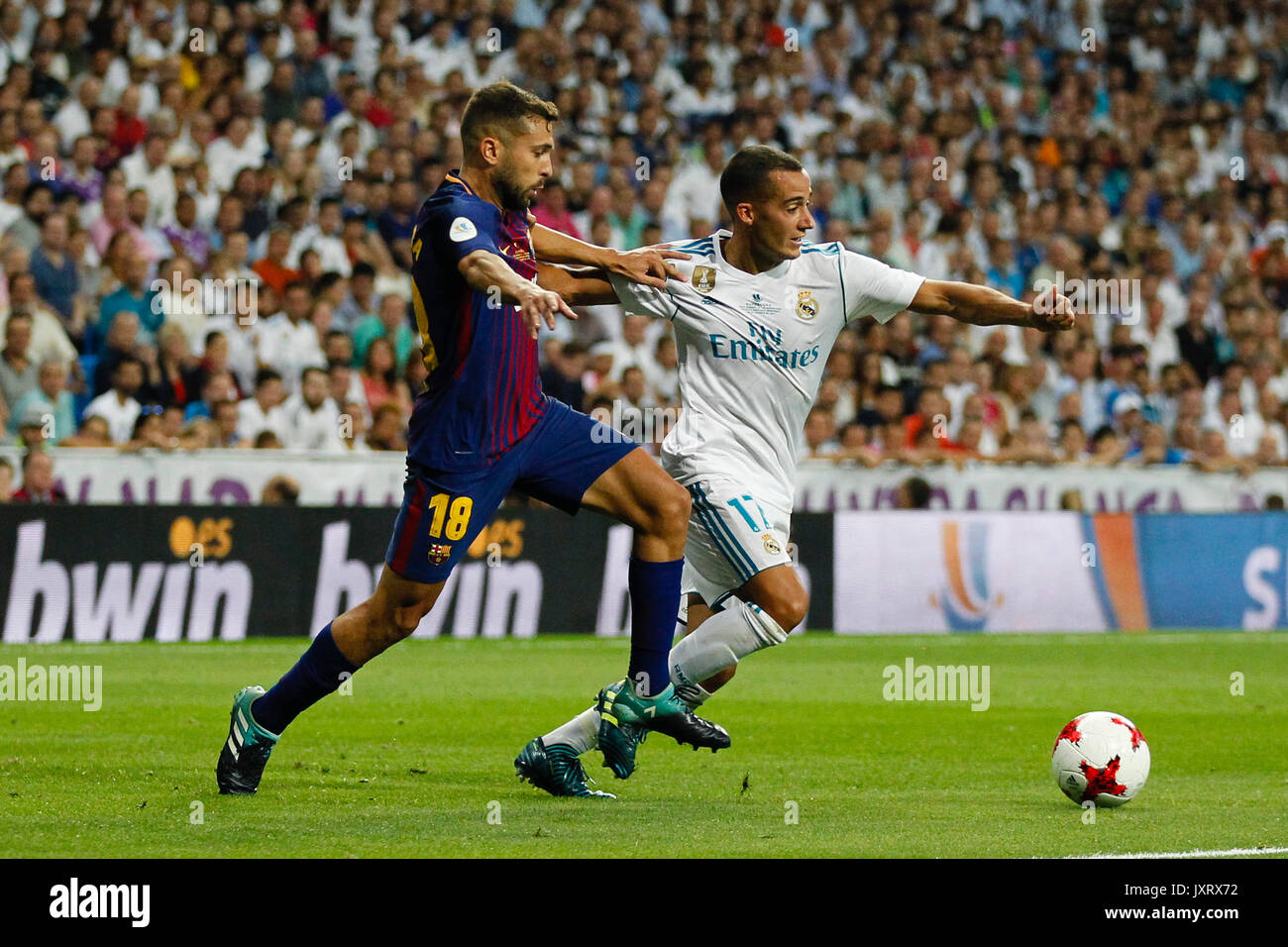 pics Fc Barcelona Vs Real Madrid 2017/18 https www alamy com madrid spain 16th aug 2017 jordi alba ramos 18 fc barcelonas player image154189478 html