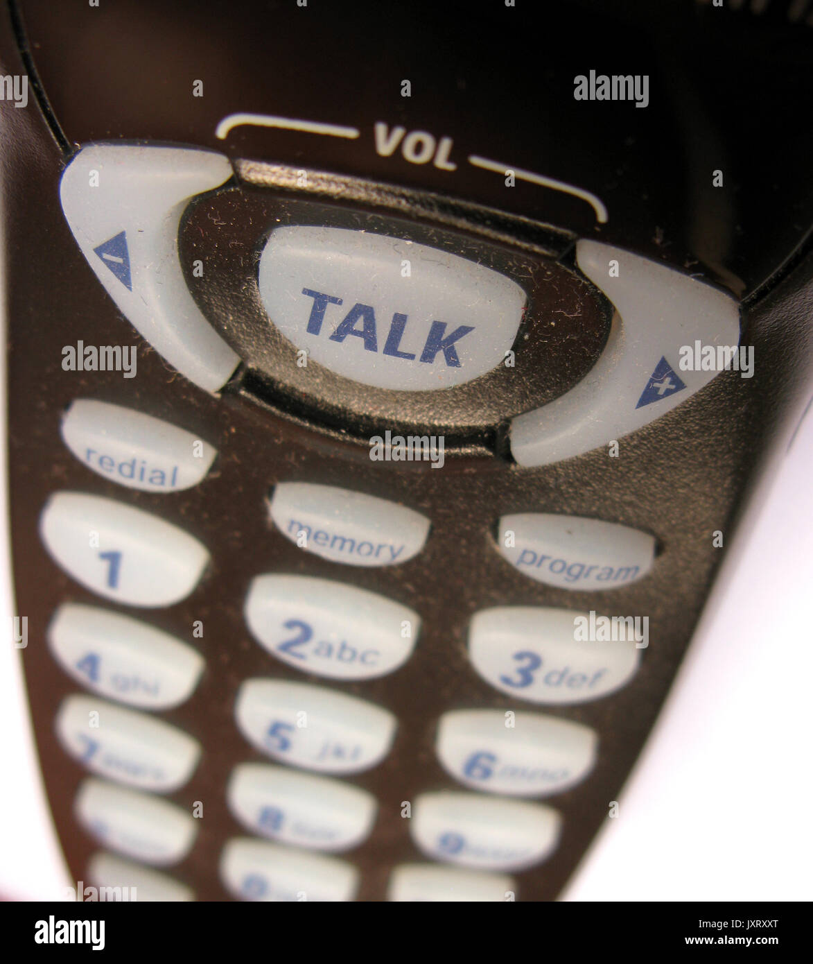 Full Cordless Phone with isolated background Stock Photo