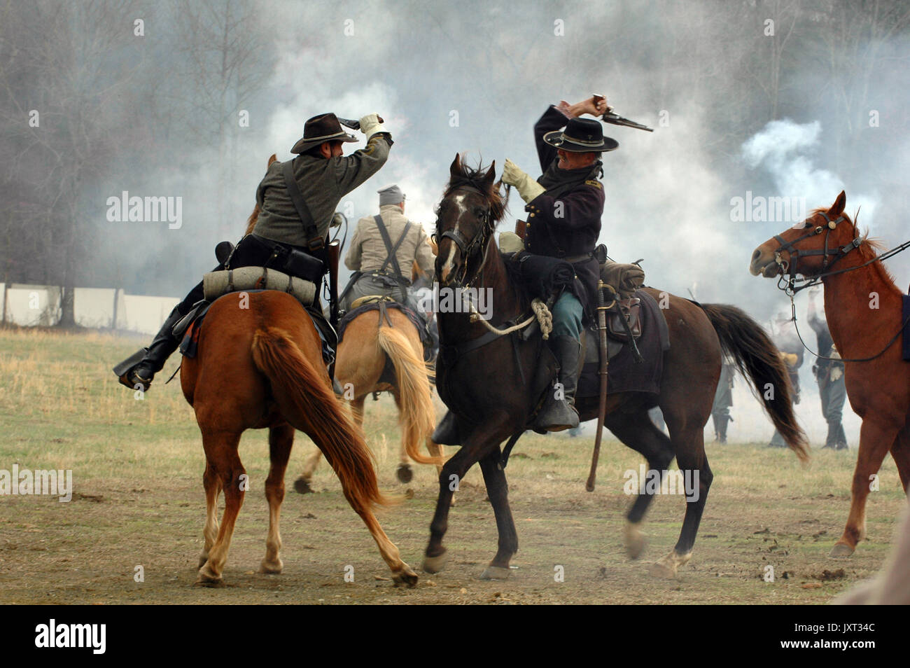 Bridgeport, AL, USA. 25th Apr, 2012. Civil War cavalry reenactors at