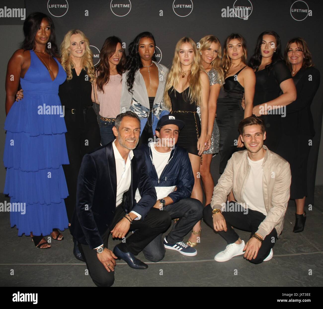 Hollywood, California, USA. 16th Aug, 2017. I15919CHW.Lifetime's new docuseries ''Growing Up Supermodel'' Exclusive Live Viewing Party Hosted By Andrea Schroder.Private Residence, Studio City, California, USA.08/16/2017.BEVERLY PEELE, MARTINA OSTOJIC, KRISTA ALLEN, CAIRO PEELE, JAKE MORITT, FAITH SCHRODER, ANDREA SCHRODER, CAMBRIE SCHRODER, JANIS OSTOJIC, ARISSA LEBROCK, JOHN CARR-EXECUTIVE PRODUCER, JENNA MOSHELL - PRODUCER - EVOLUTION MEDIA . © Clinton H.Wallace/Photomundo International/ Photos Inc Credit: Clinton Wallace/Globe Photos/ZUMA Wire/Alamy Live News Stock Photo