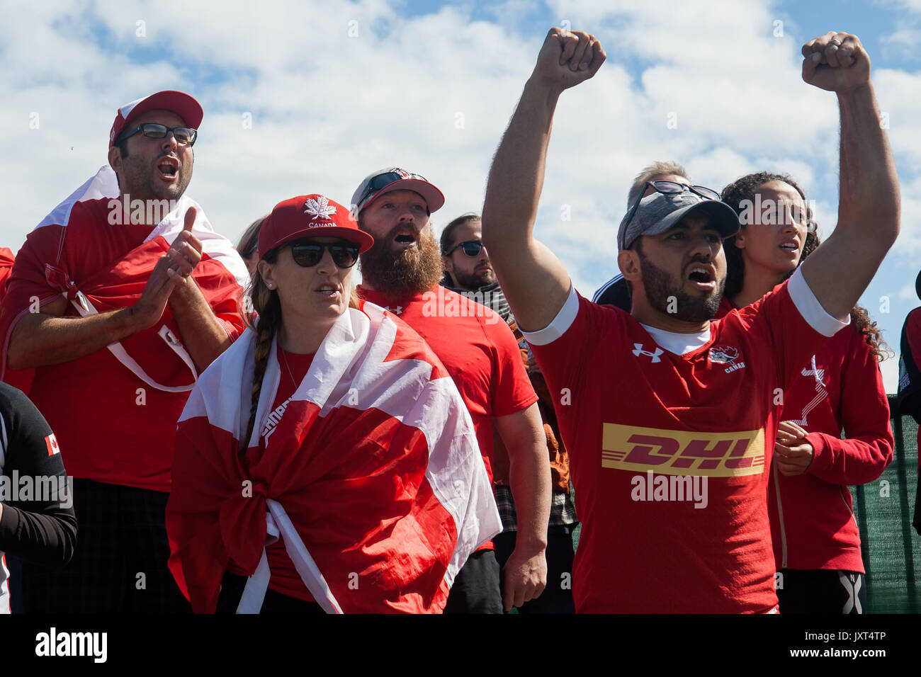 Dublin, Ireland. 17th Aug, 2017. Canadian fans during New Zealand v ...