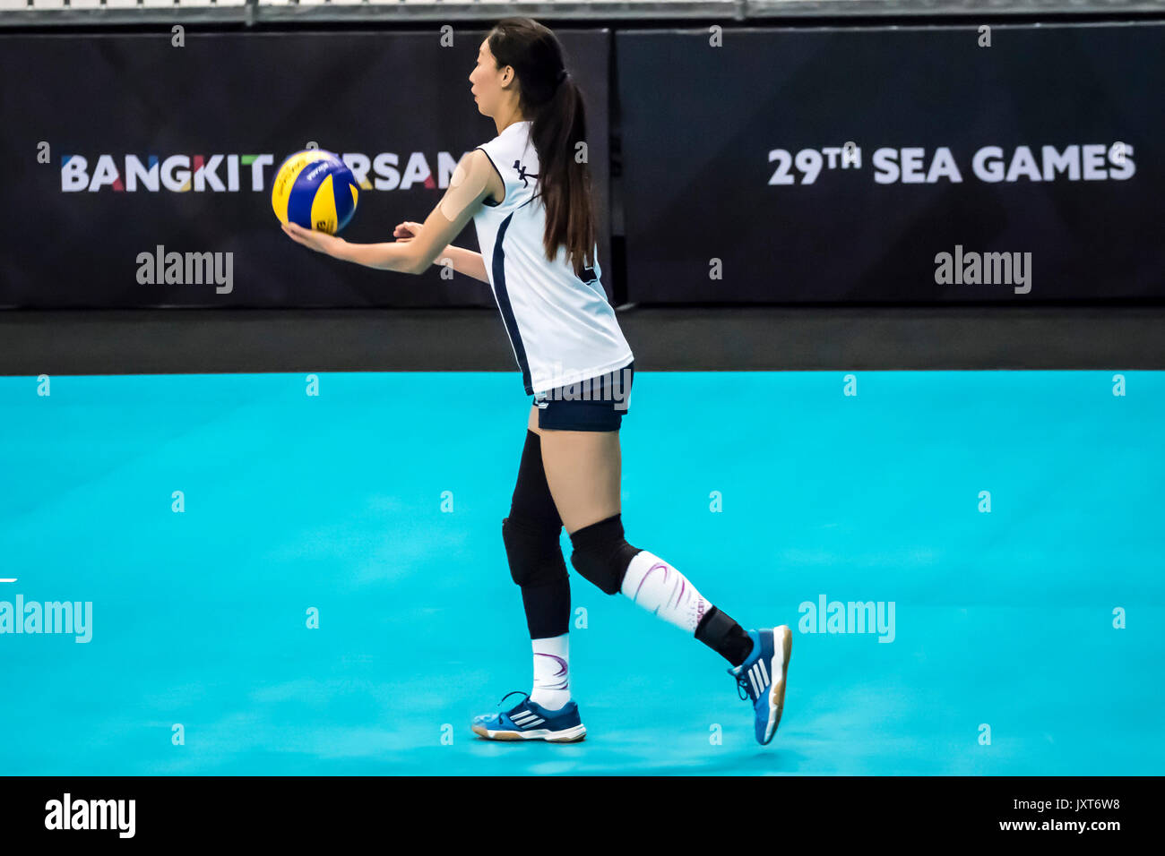 Kuala Lumpur, Malaysia. 17th Aug, 2017. SEA Games Vollyball teams