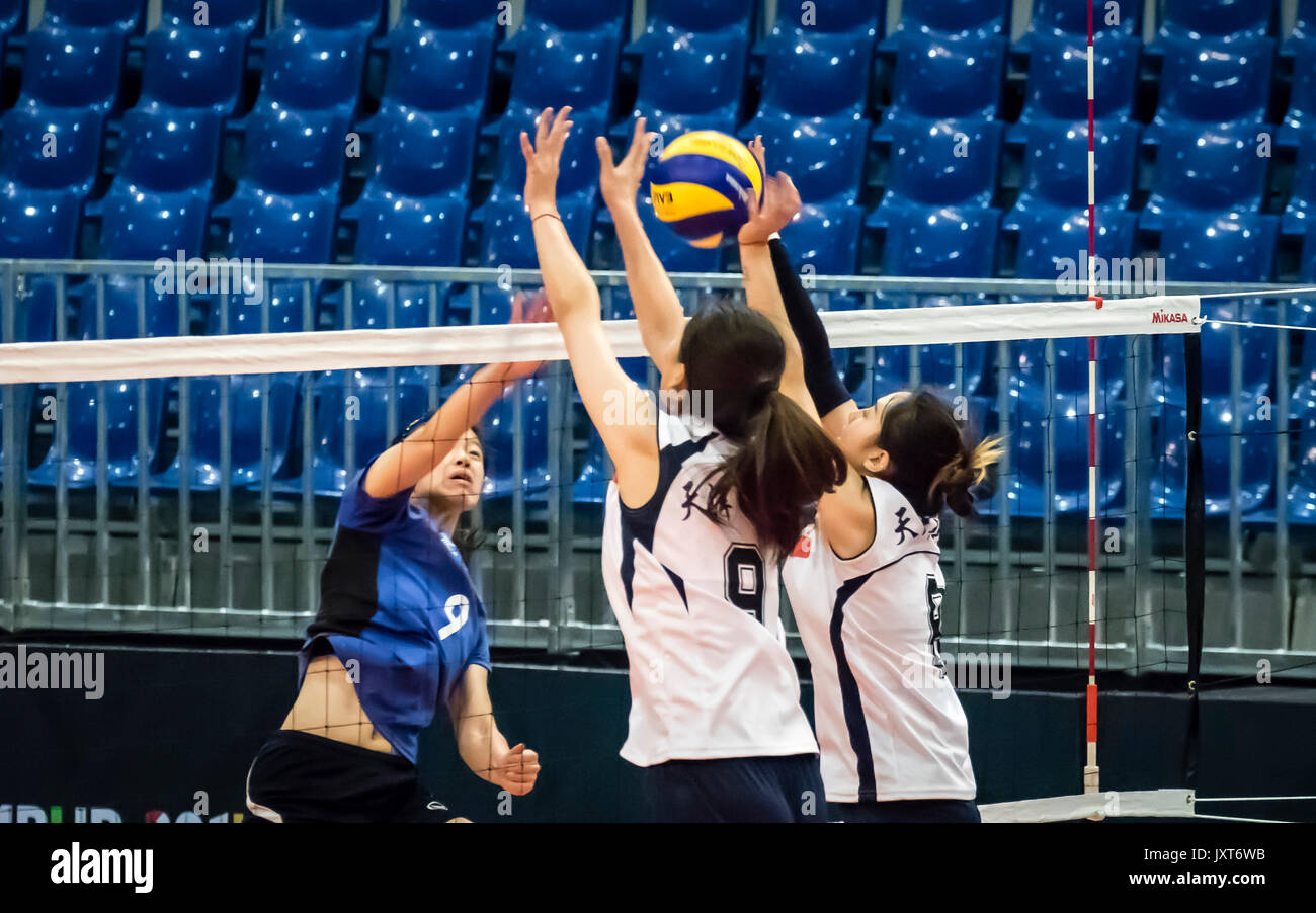 Kuala Lumpur, Malaysia. 17th Aug, 2017. SEA Games Vollyball teams
