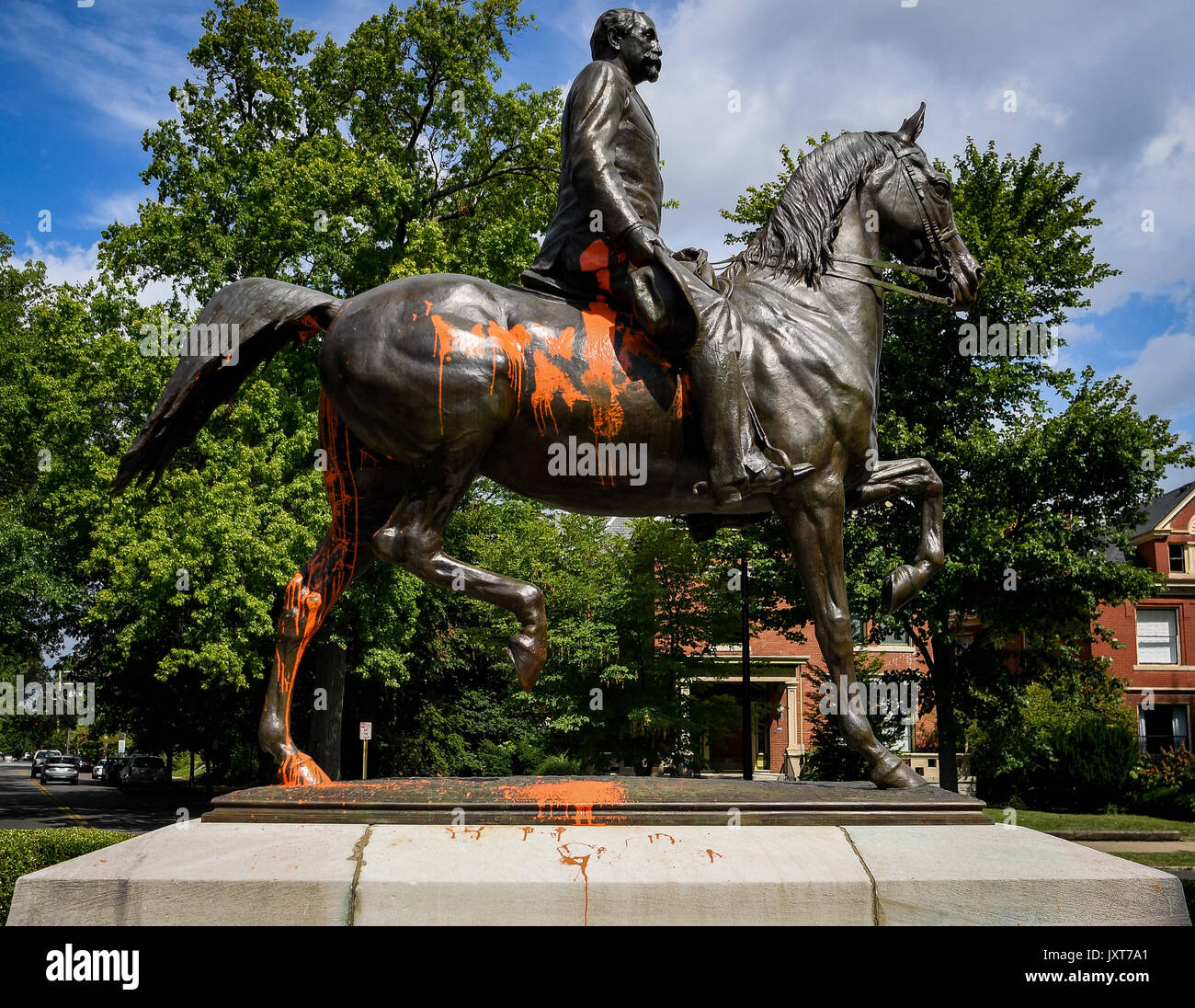 Kentucky, USA. 17th Aug, 2017. A monument dedicated to Confederate