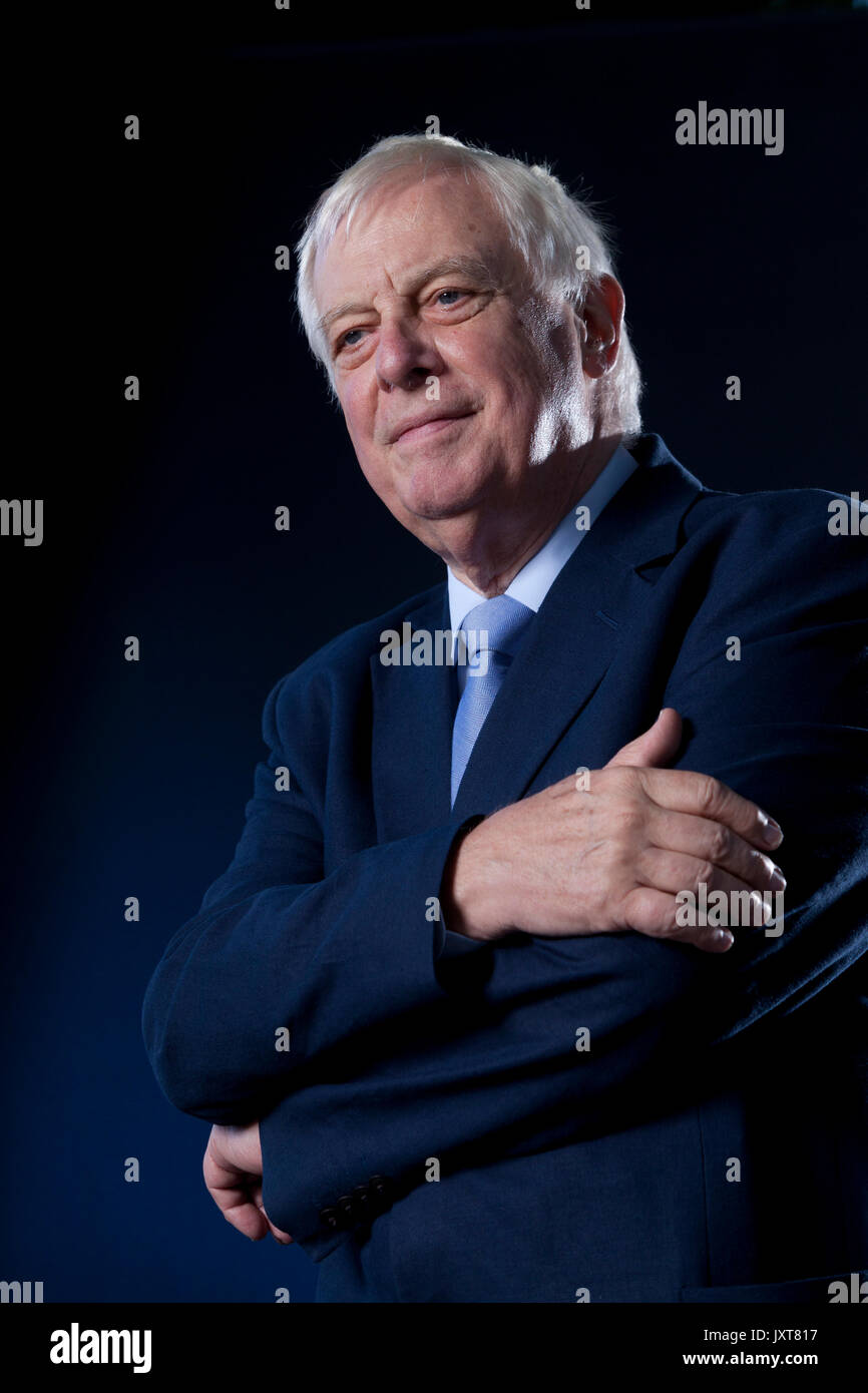 Edinburgh, UK. 17th August 2017.  Chris Patten (Christopher Francis Patten, Baron Patten of Barnes, CH, PC), is a crossbench member of the British House of Lords and a former British Conservative politician until 2011, appearing at the Edinburgh International Book Festival. Gary Doak / Alamy Live News Stock Photo