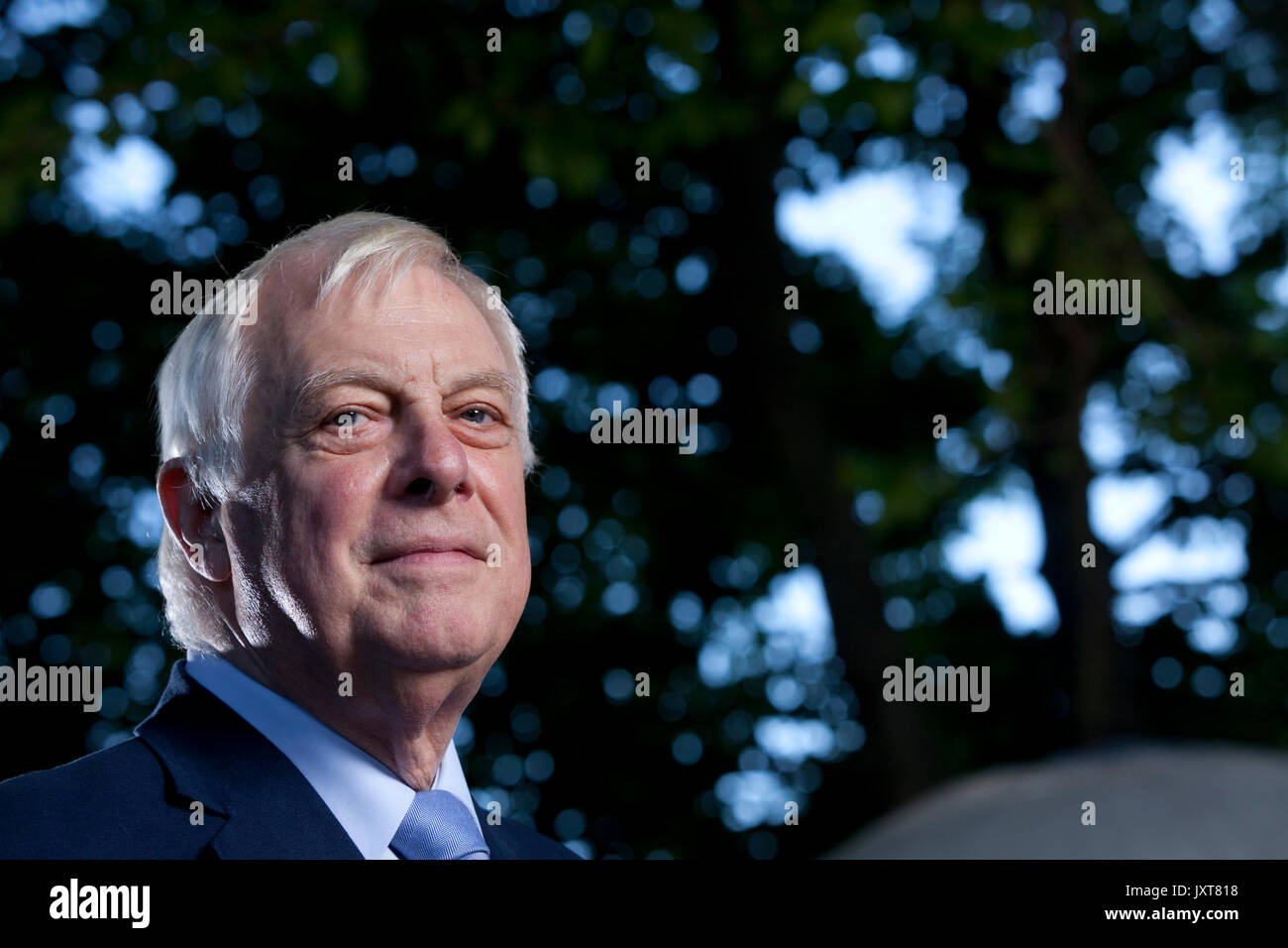 Edinburgh, UK. 17th August 2017.  Chris Patten (Christopher Francis Patten, Baron Patten of Barnes, CH, PC), is a crossbench member of the British House of Lords and a former British Conservative politician until 2011, appearing at the Edinburgh International Book Festival. Gary Doak / Alamy Live News Stock Photo