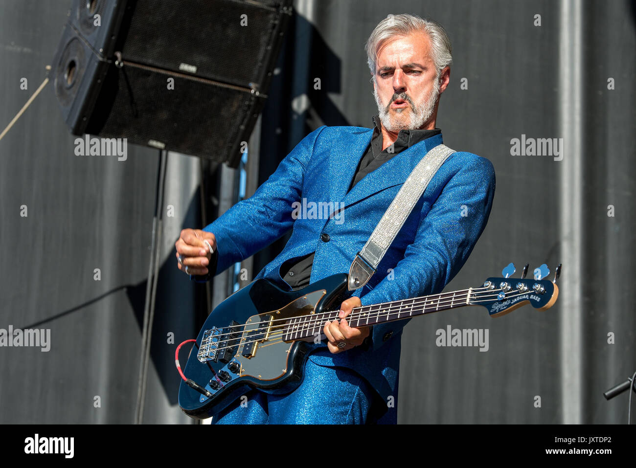 MADRID - JUN 23: Triggerfinger (rock music band) perform in concert at Download (heavy metal music festival) on June 23, 2017 in Madrid, Spain. Stock Photo