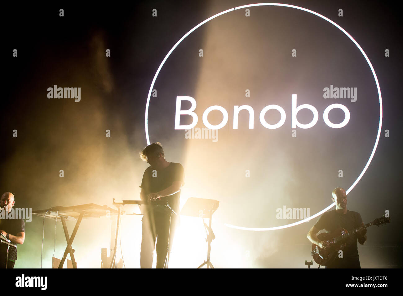 BENICASSIM, SPAIN - JUL 13: Bonobo (electronic music band) perform in concert at FIB Festival on July 13, 2017 in Benicassim, Spain. Stock Photo