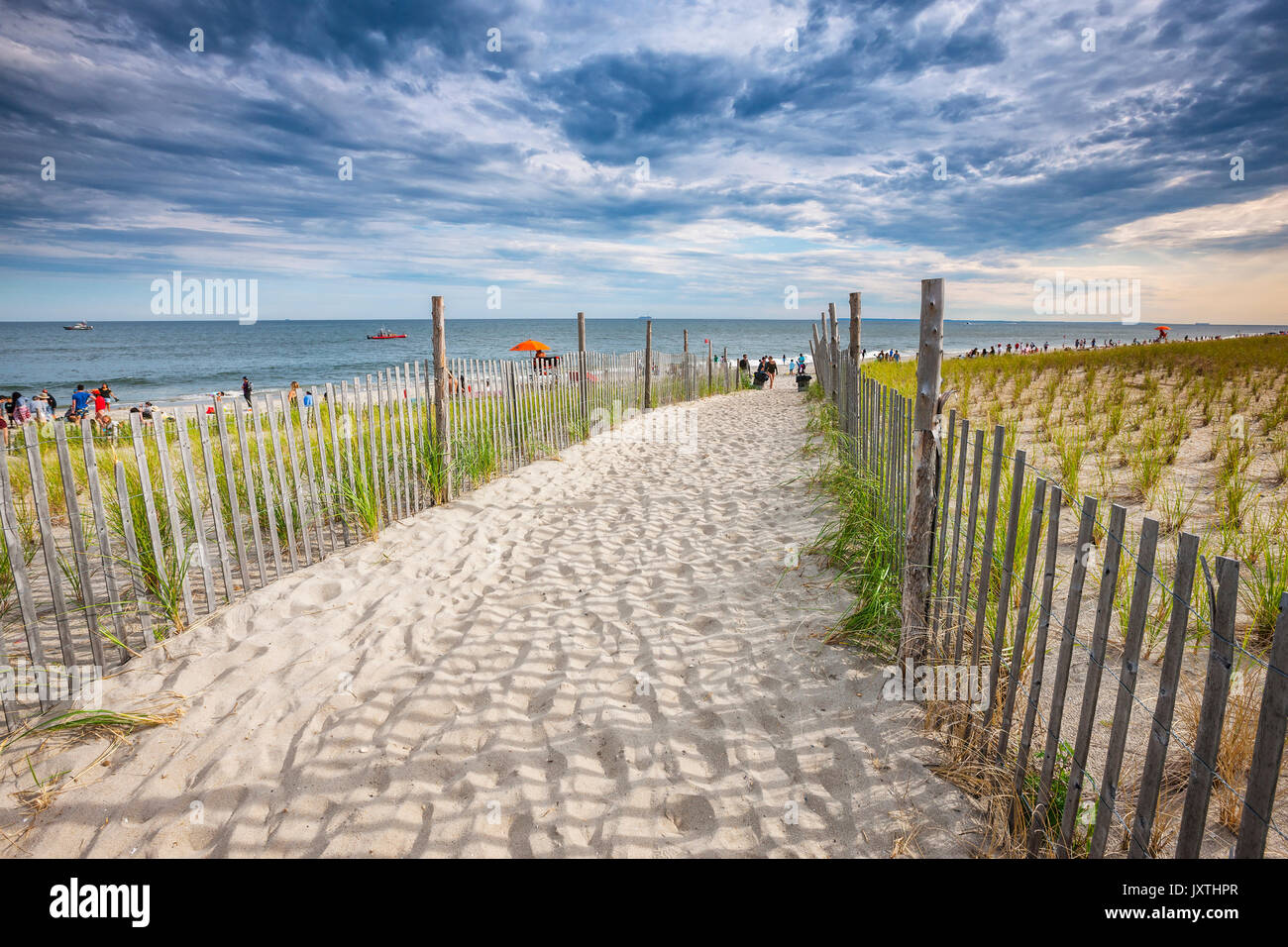 Sand beach New York, Rockaway beach Stock Photo Alamy