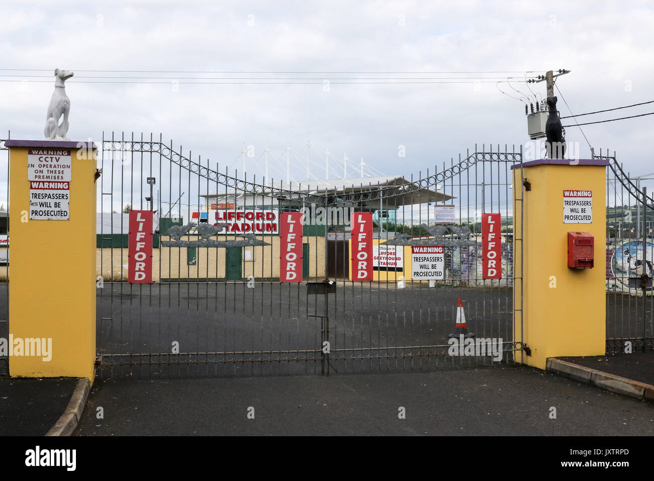 Lifford Greyhound Stadium, Lifford County Donegal, Ireland. Stock Photo