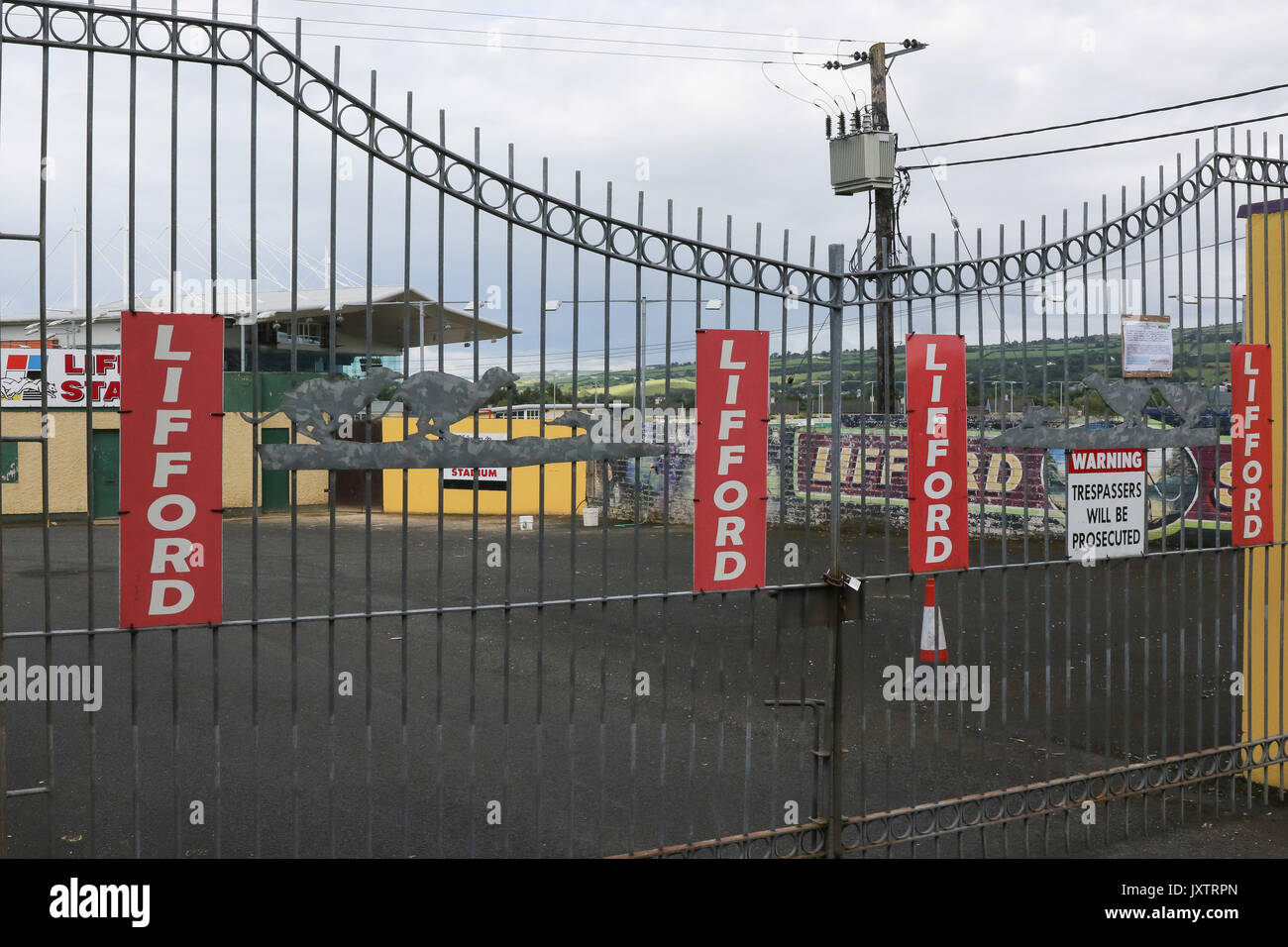 Lifford Greyhound Stadium, Lifford County Donegal, Ireland. Stock Photo