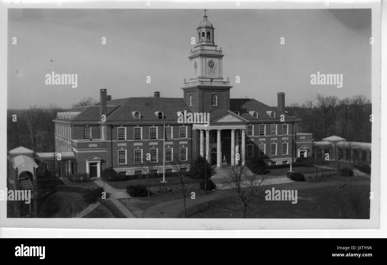 Gilman Hall Exterior, Front View, Facing along Upper Quadrangle, 1932