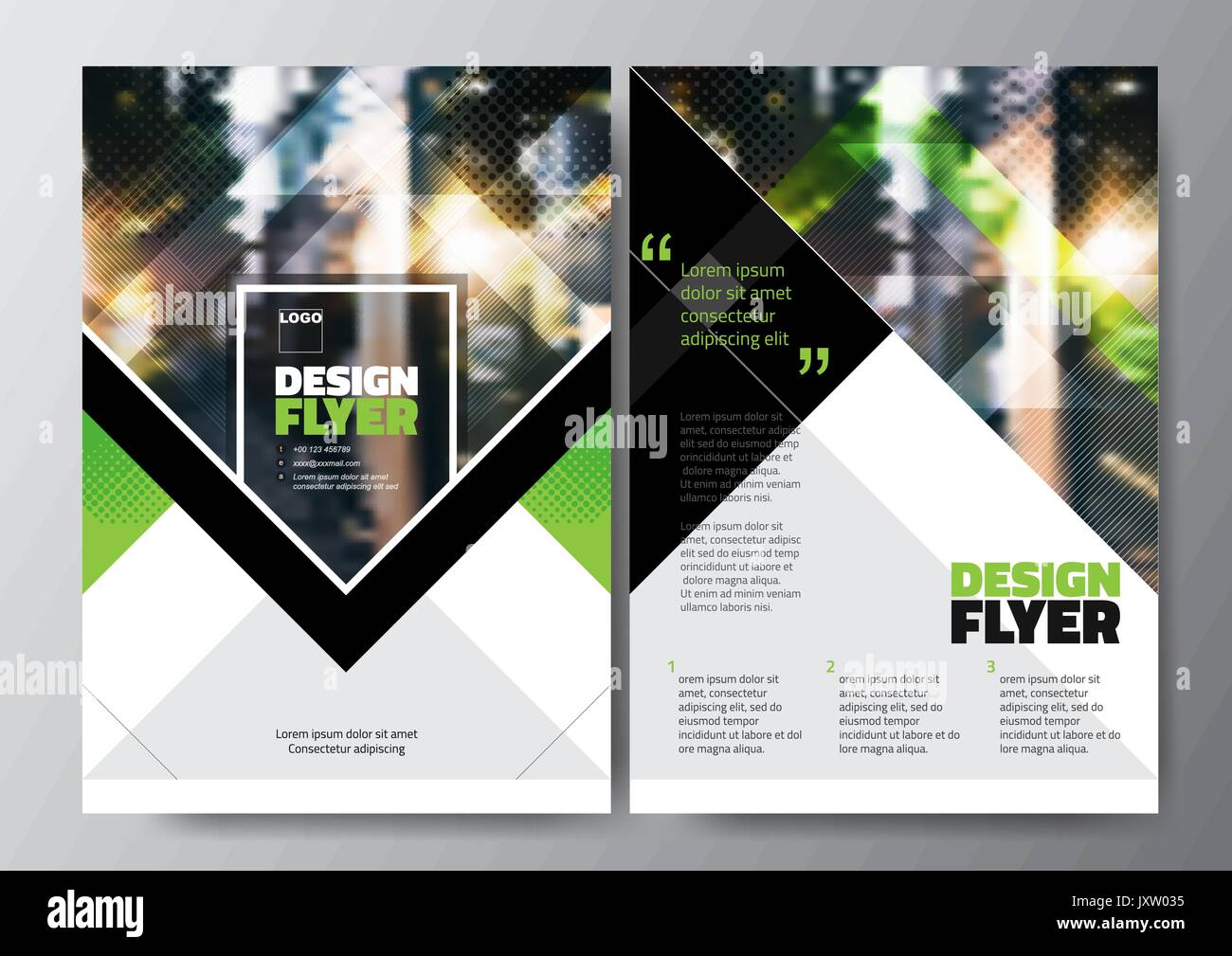 Green Modern Poster Brochure Flyer Design Layout Vector Template Stock Vector Image Art Alamy