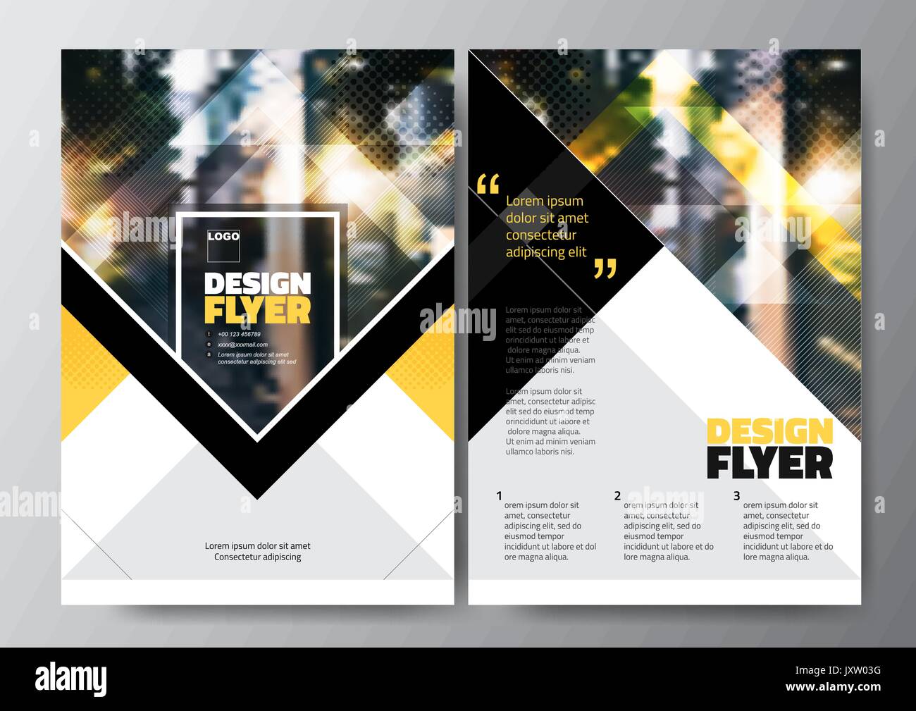 Yellow Modern Poster Brochure Flyer Design Layout Vector Template Stock Vector Image Art Alamy