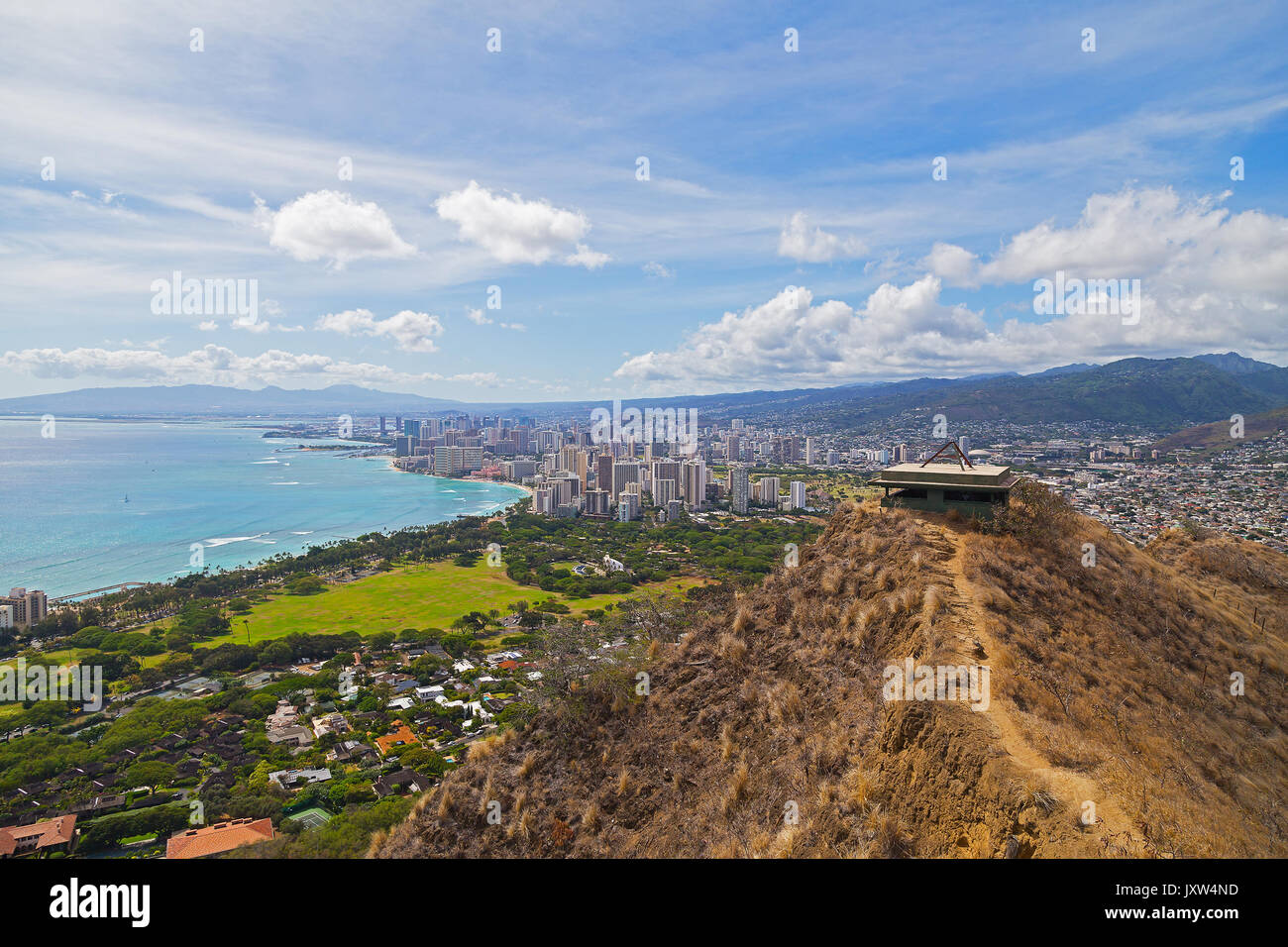 Aerial view urban honolulu hi-res stock photography and images - Alamy