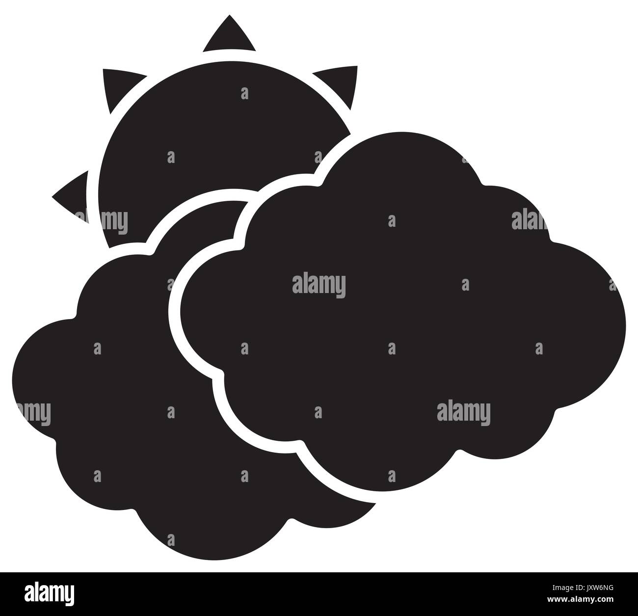 clouds and sun icon Stock Vector Image & Art - Alamy