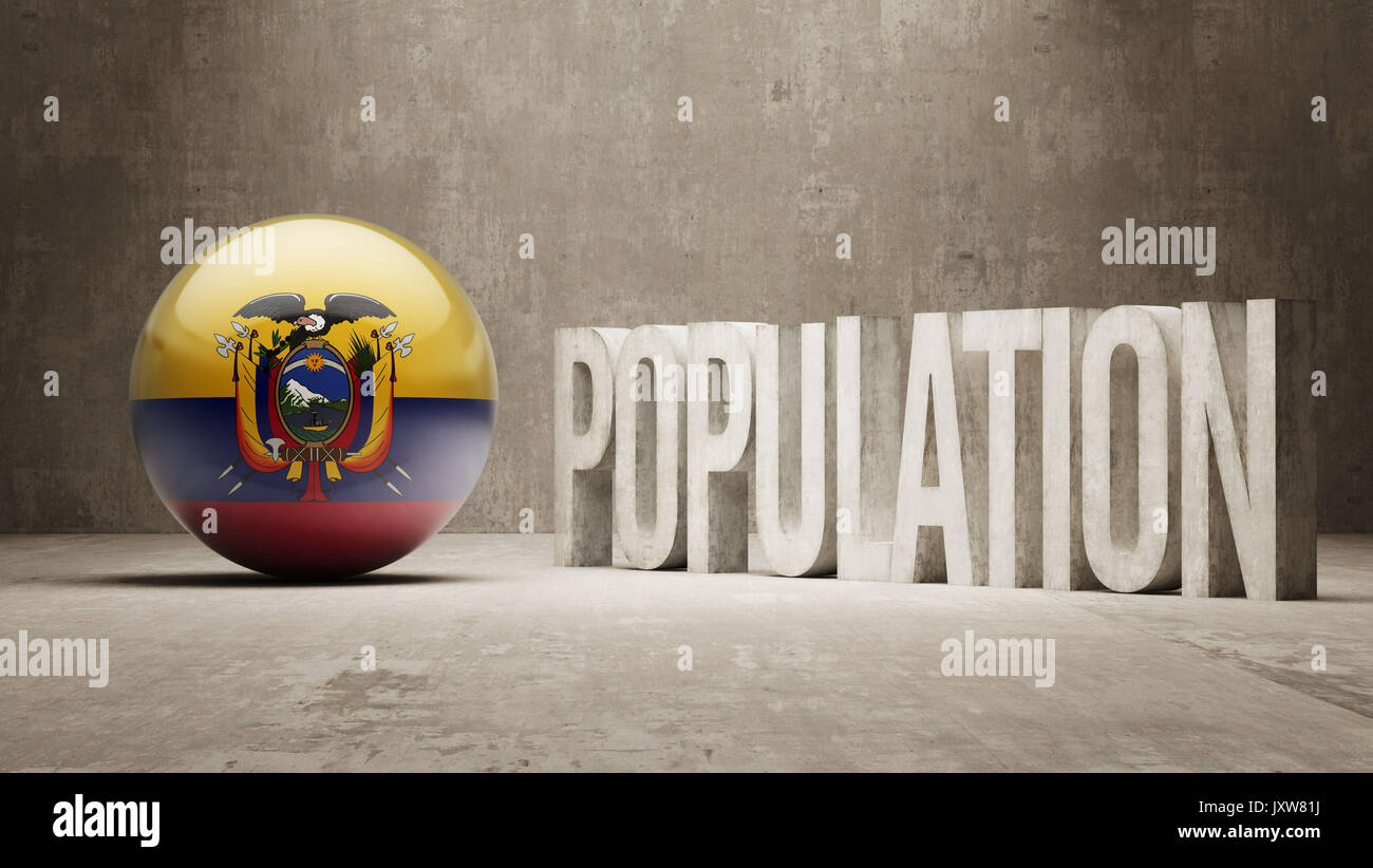 Ecuador High Resolution Population Concept Stock Photo Alamy