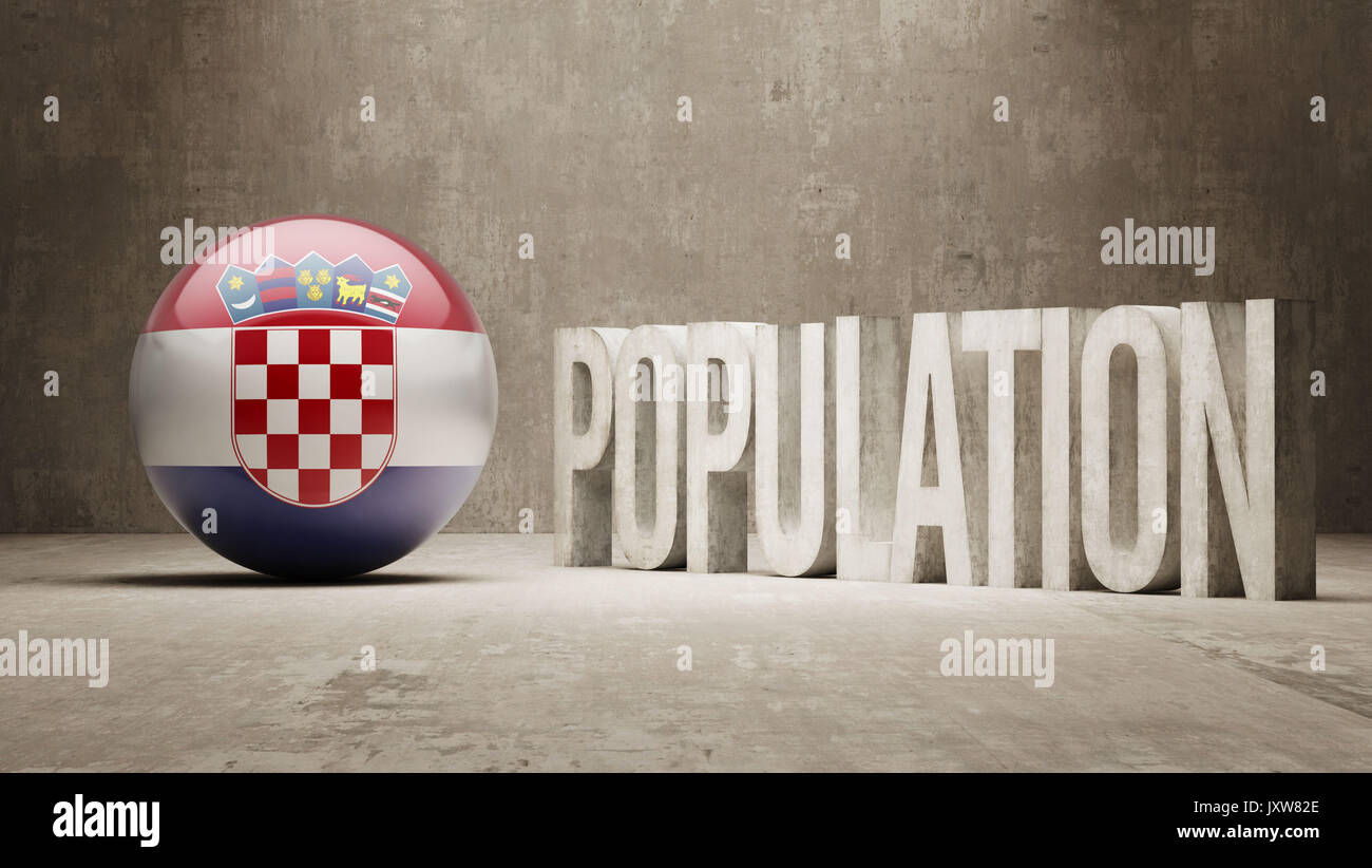Croatia High Resolution Population Concept Stock Photo Alamy