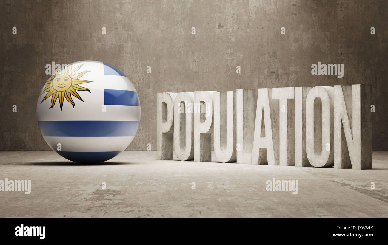 Uruguay High Resolution Population Concept Stock Photo Alamy