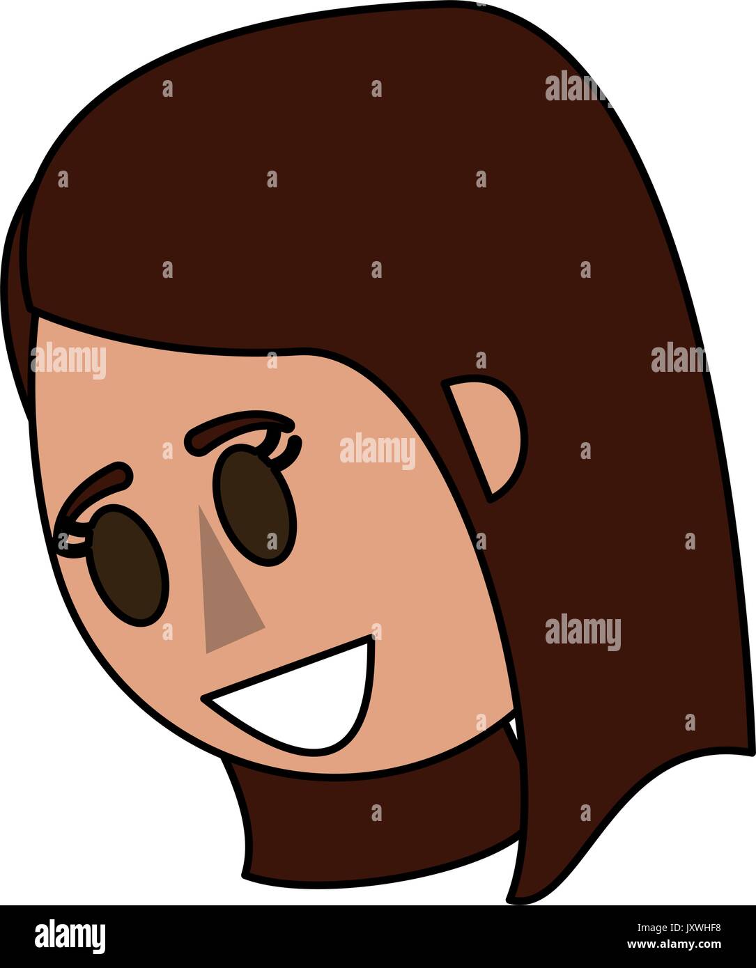 happy woman cartoon icon image Stock Vector Image & Art - Alamy
