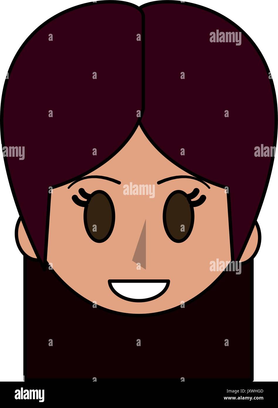 happy woman cartoon icon image Stock Vector Image & Art - Alamy