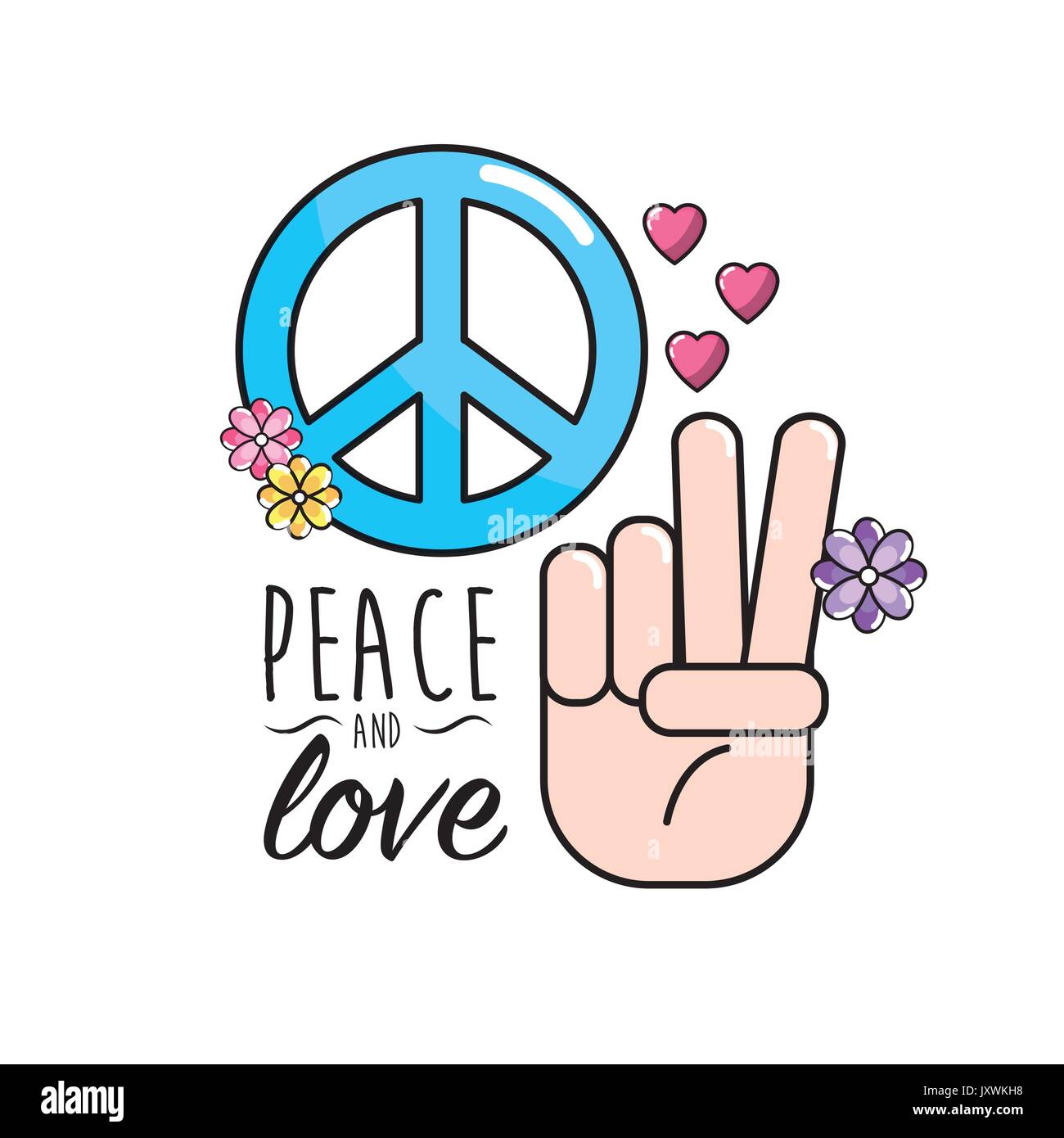 peace and love symbol and global spirit Stock Vector Image & Art
