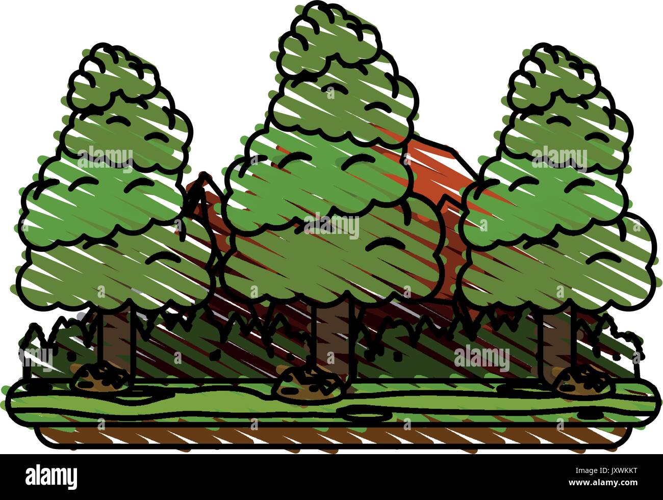 forest vector illustration Stock Vector Image & Art - Alamy