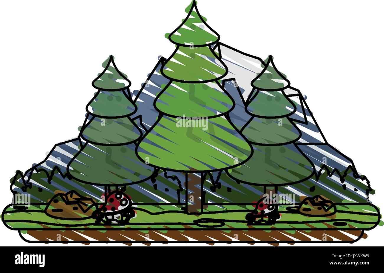 forest vector illustration Stock Vector Image & Art - Alamy