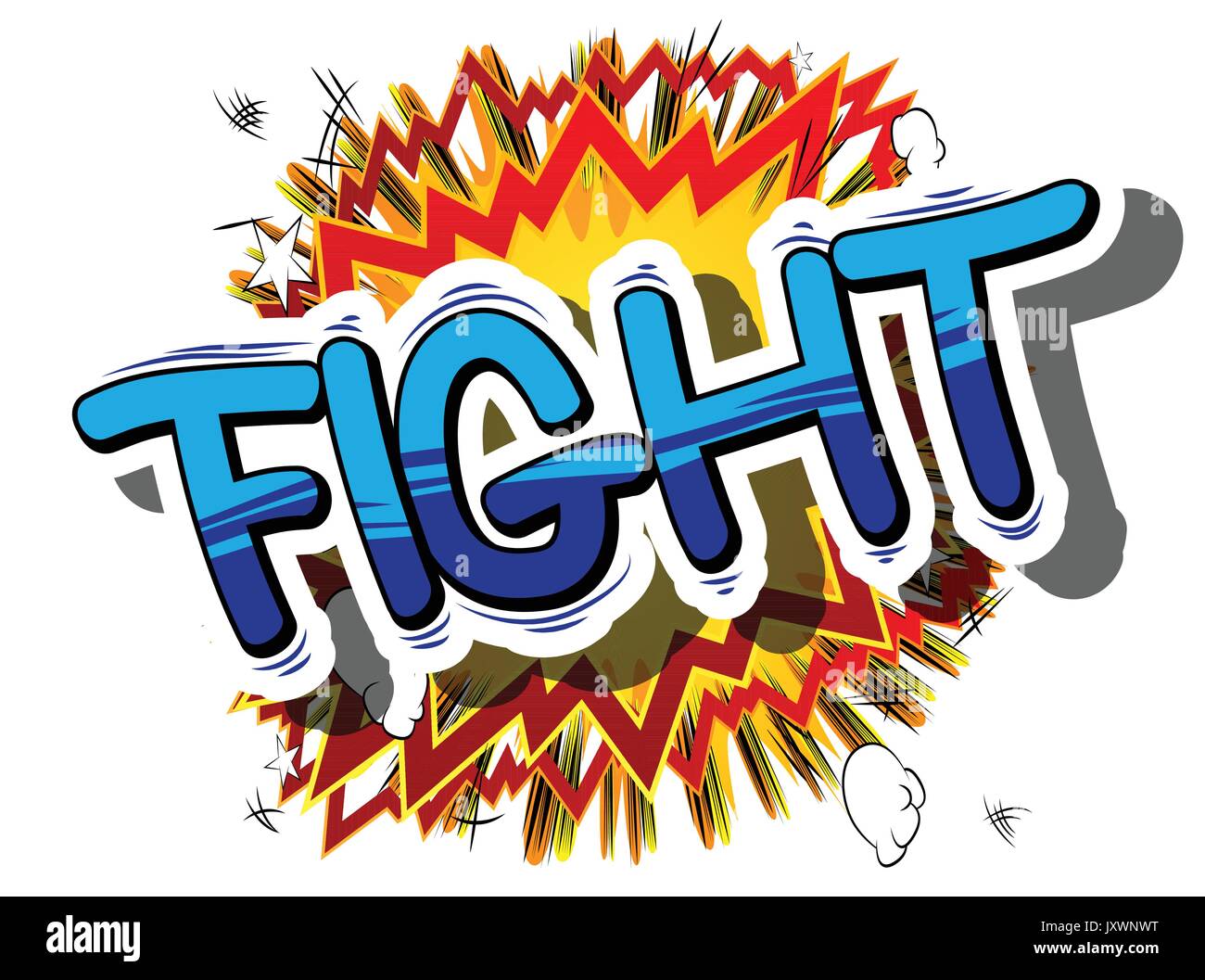 Fight  Comic book word on abstract background Stock Vector Image & Art