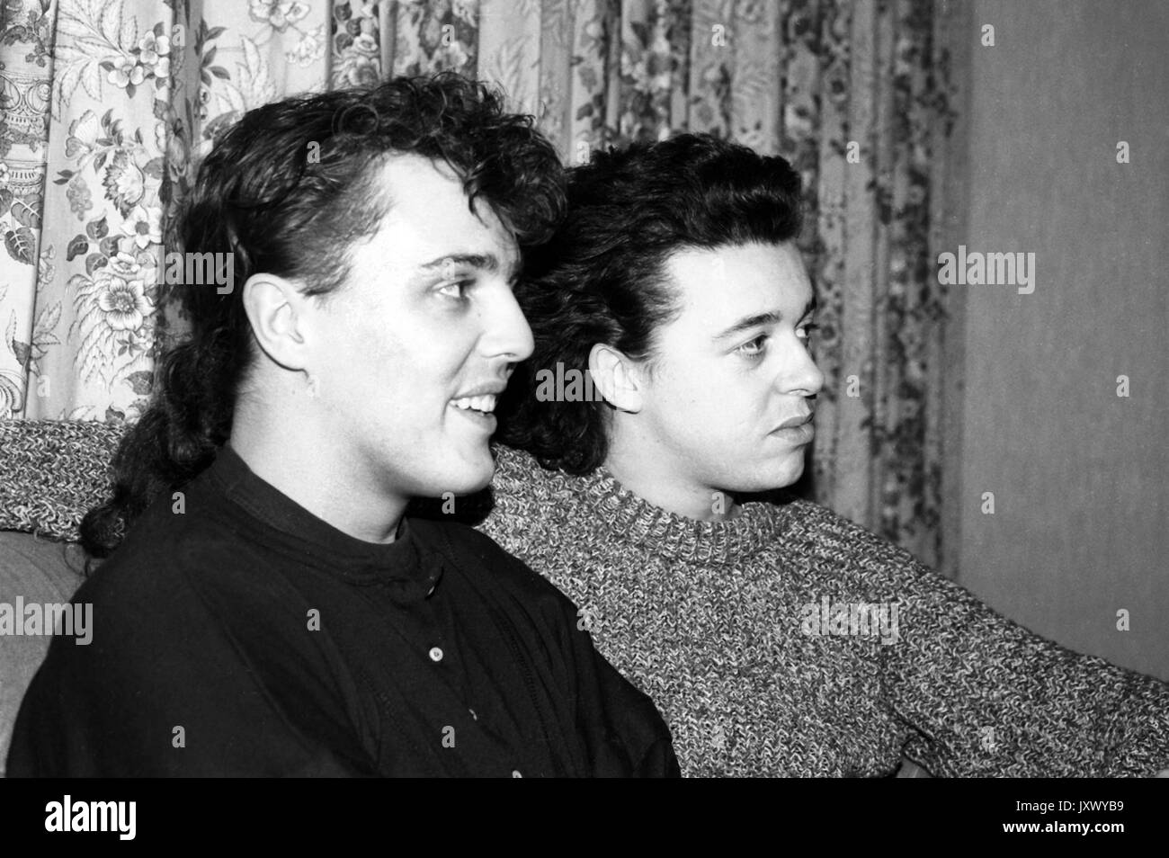 Curt Smith and Roland Orzabal of Tears for Fears during a photocall at