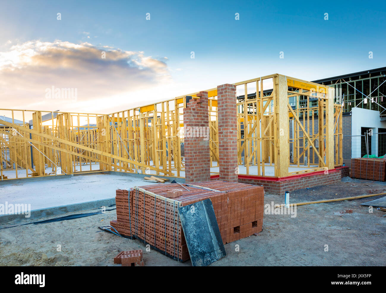 New home under construction Stock Photo