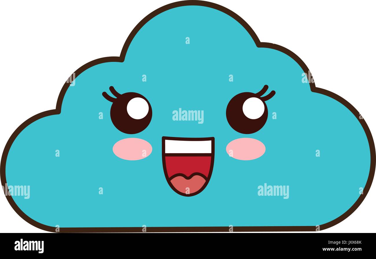 kawaii cloud icon Stock Vector Image & Art - Alamy