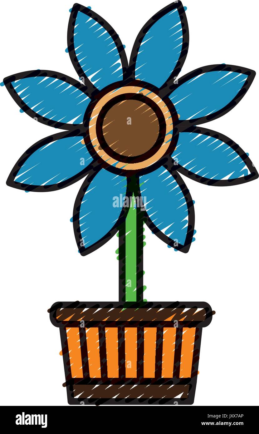 beautiful flower in a pot icon Stock Vector Image & Art - Alamy