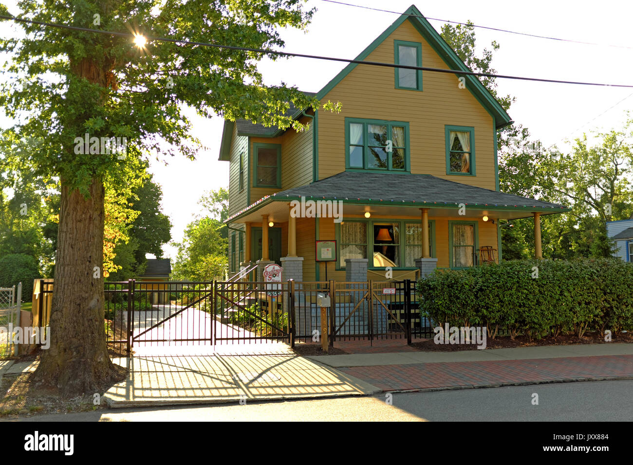 The house from the classic movie 'A Christmas Story', located in the Tremont neighborhood of Cleveland, Ohio, USA, has become a mecca for fans. Stock Photo