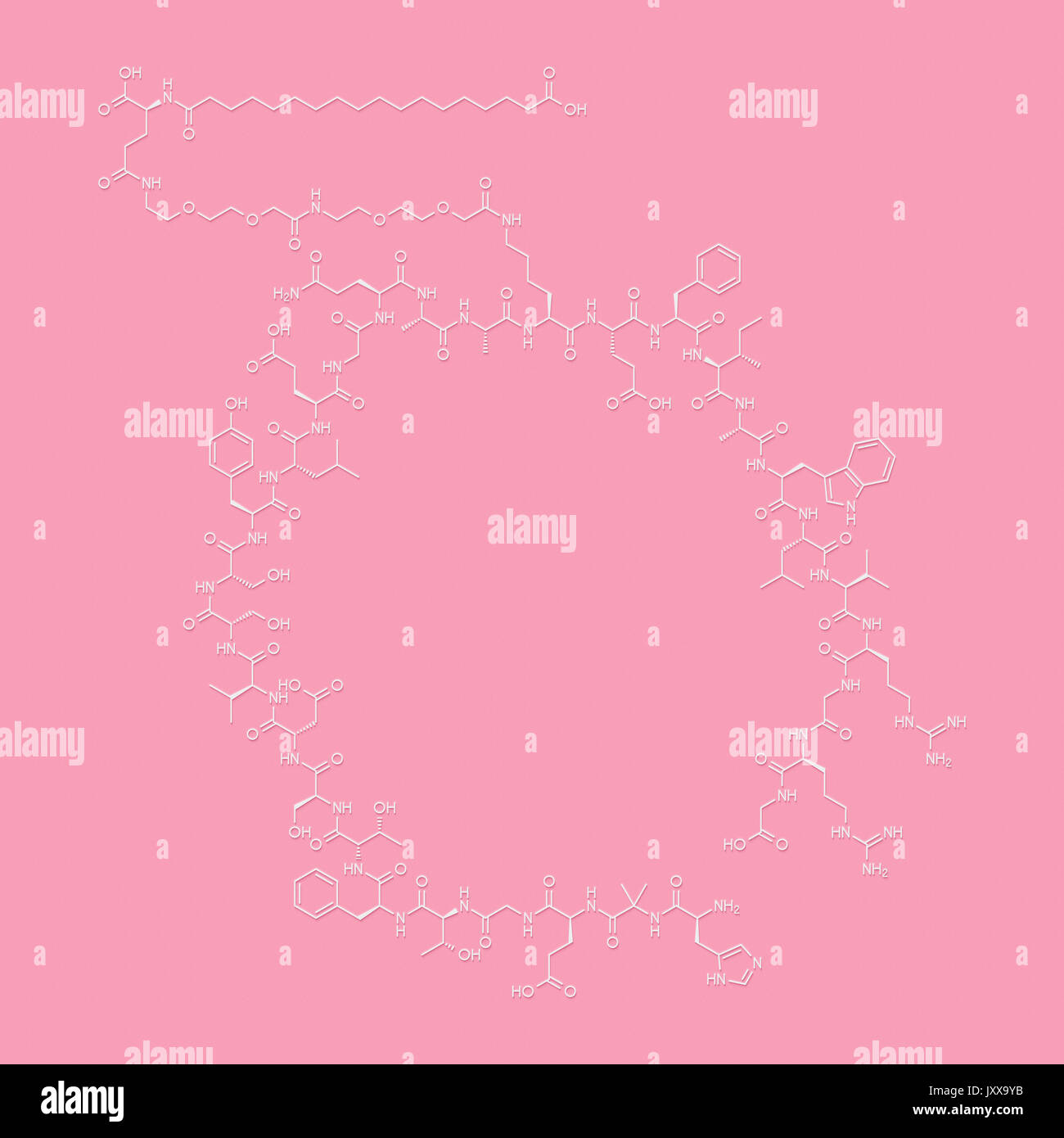 Semaglutide Diabetes Drug Molecule Incretin Agonist Skeletal Formula Stock Image Semaglutide Diabetes Drug Molecule Incretin Agonist Skeletal Formula Stock Image