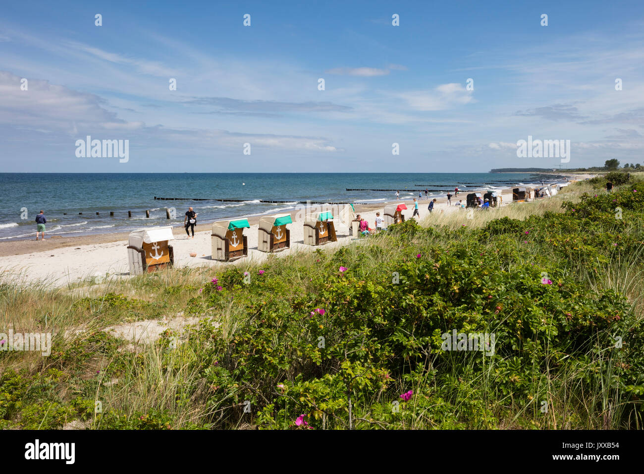 Beach of Heiligendamm, Mecklenburg-Vorpommern, Germany, Europe Stock Photo