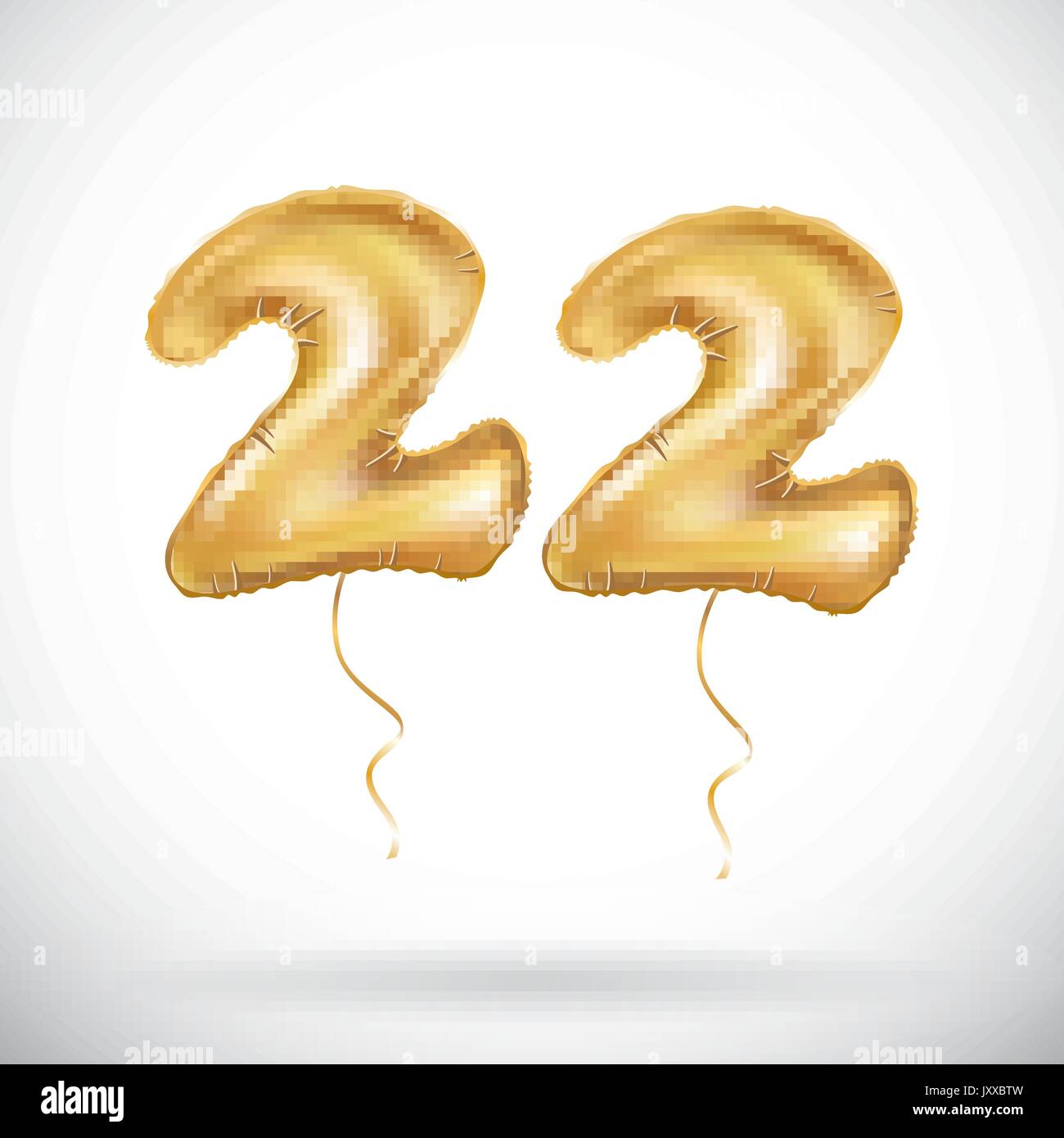 Gold 2024 22 balloons