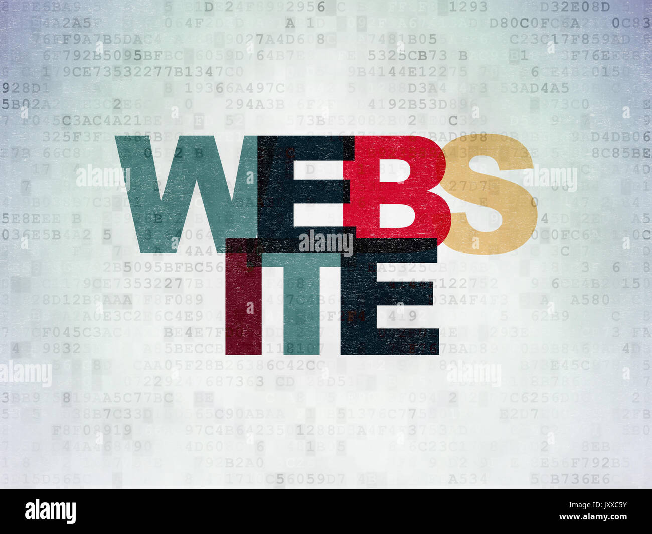 Web design concept: Website on Digital Data Paper background Stock ...