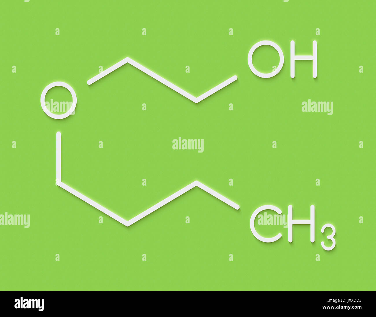 2-Butoxyethanol solvent and surfactant molecule. Skeletal formula Stock ...