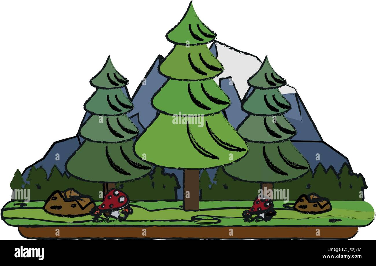 forest vector illustration Stock Vector Image & Art - Alamy