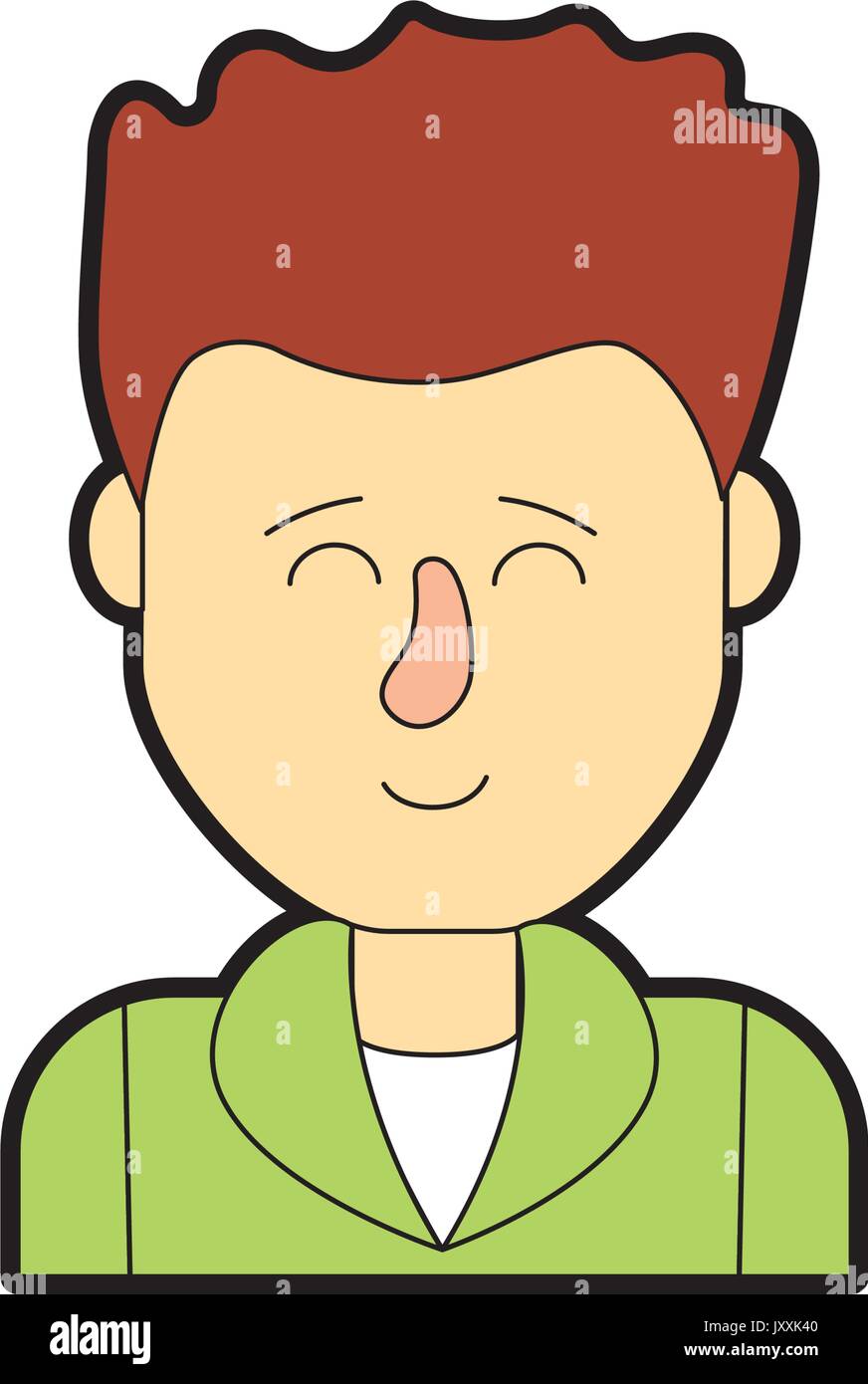 cute man with hairstyle design and shirt Stock Vector Image & Art - Alamy