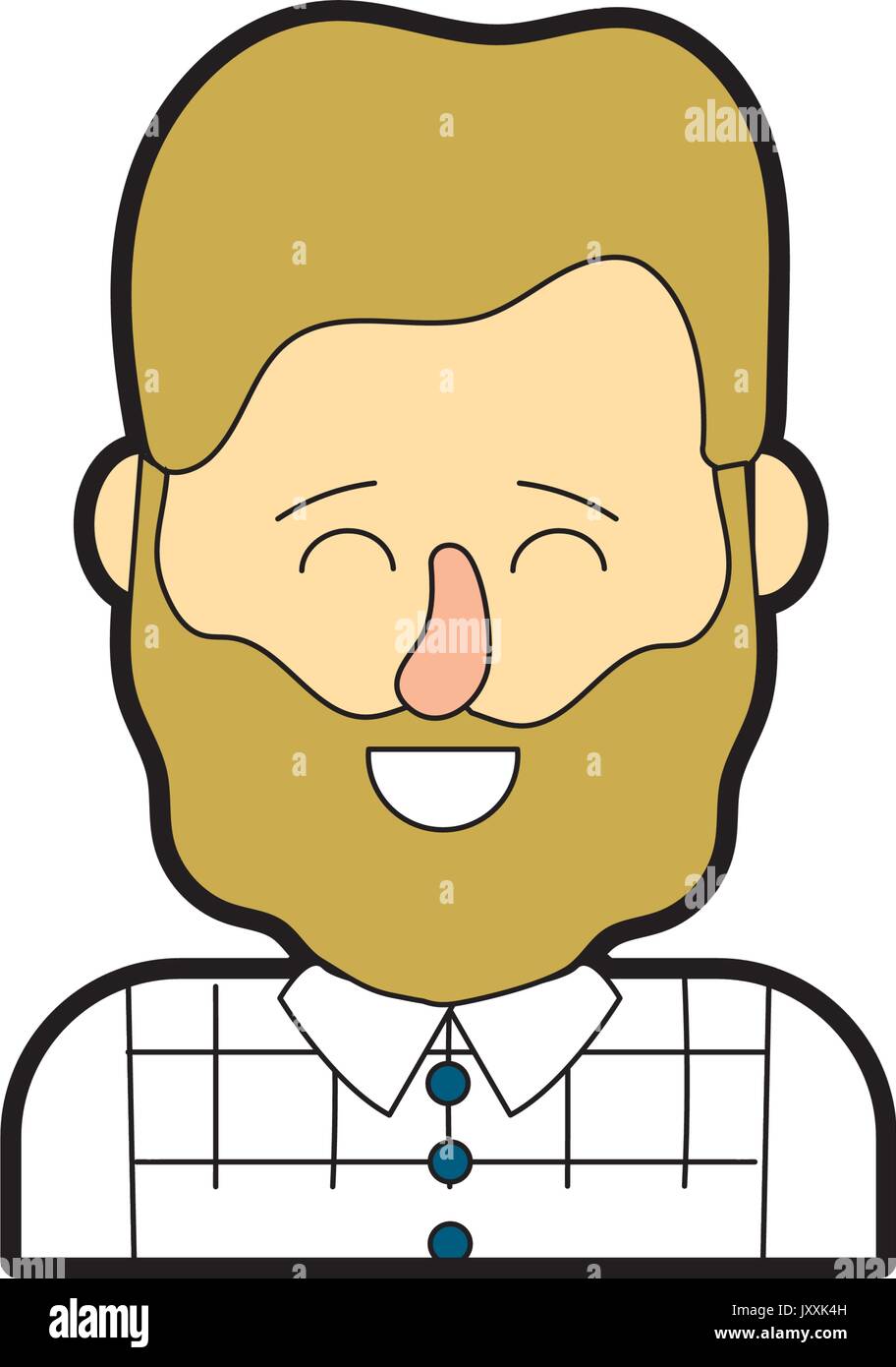 cute man with hairstyle design and shirt Stock Vector Image & Art - Alamy