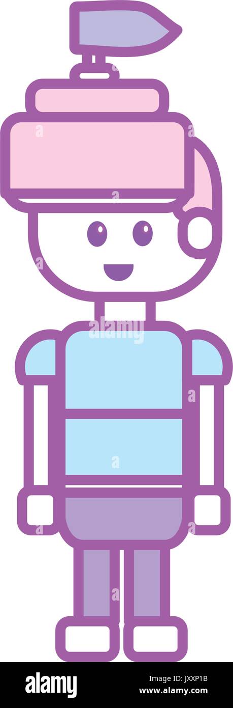 warrior character to video game technology play Stock Vector