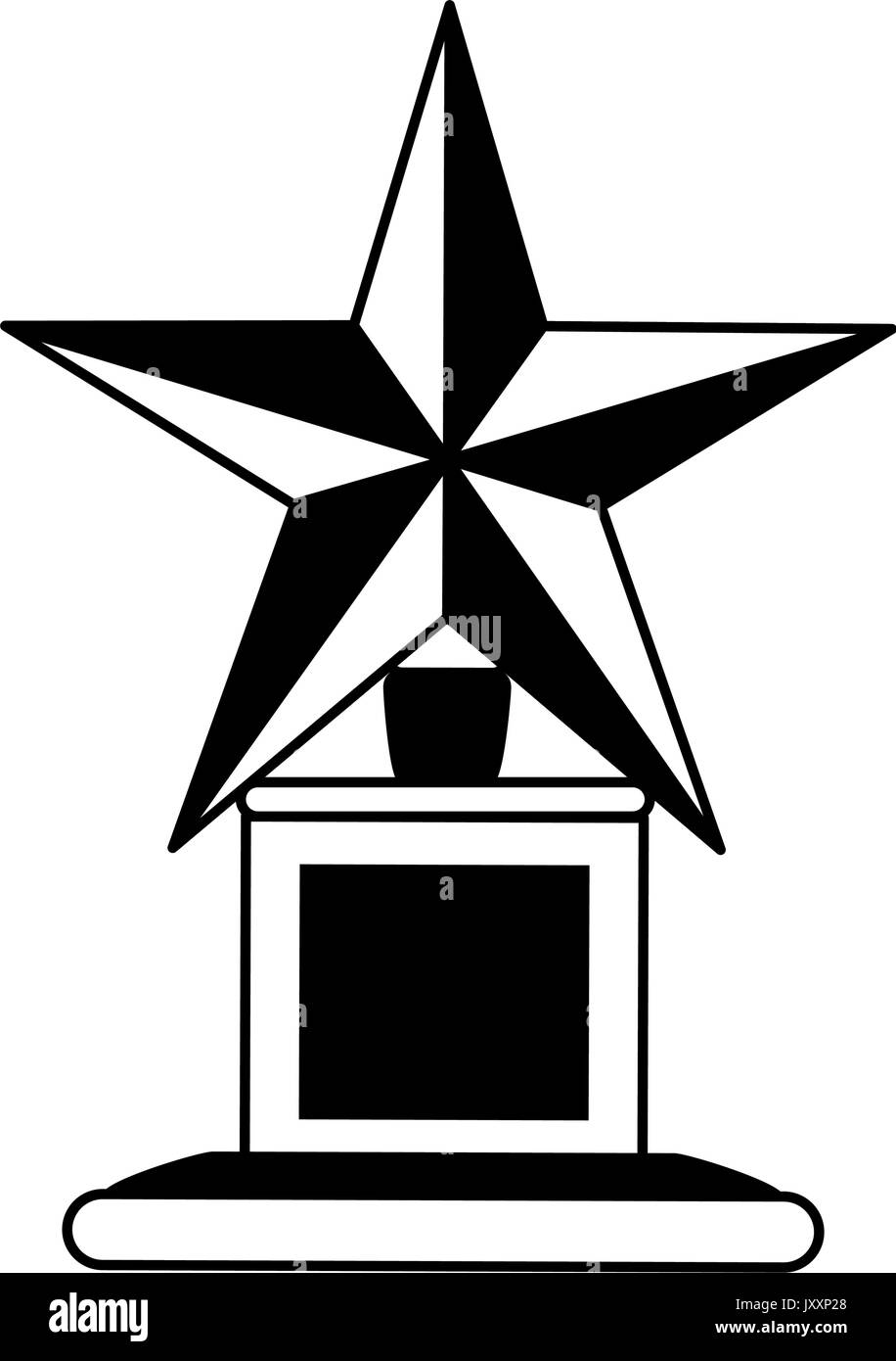 Star trophy icon image Black and White Stock Photos & Images - Alamy