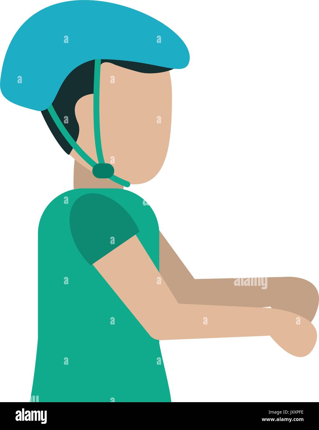 man wearing helmet icon image  Stock Vector