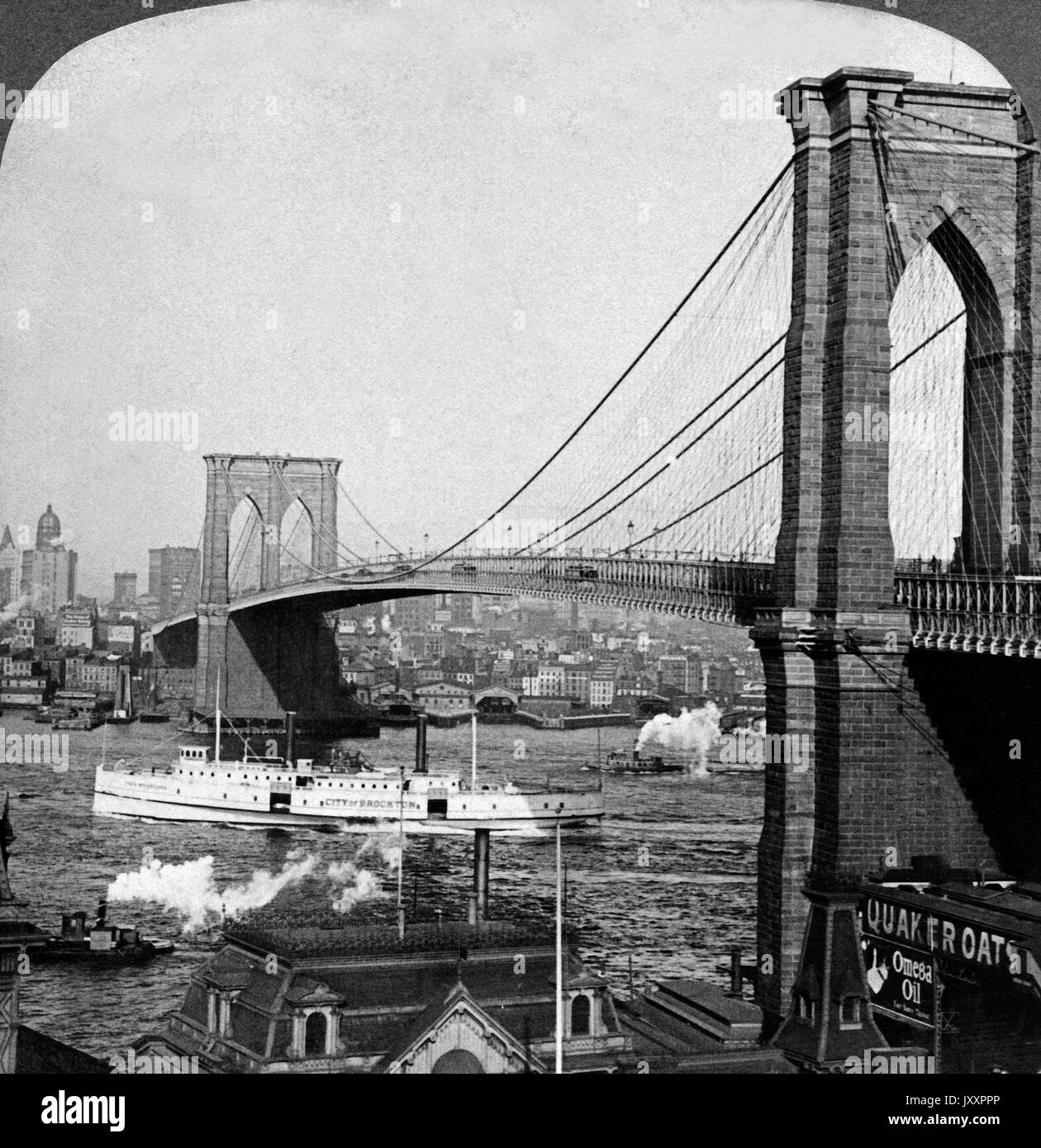 Die Brooklyn Brucke In Richtung New York Altstadt New York Usa Stock Photo Alamy
